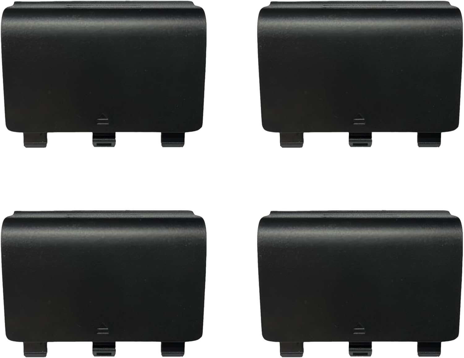4 Pack Battery Back Cover for Xbox One/One S/One X Controller, One Controller Battery Cover Door Battery Back Shell Repair Part Compatible with Xbox One/One S/One X Controller (Black)