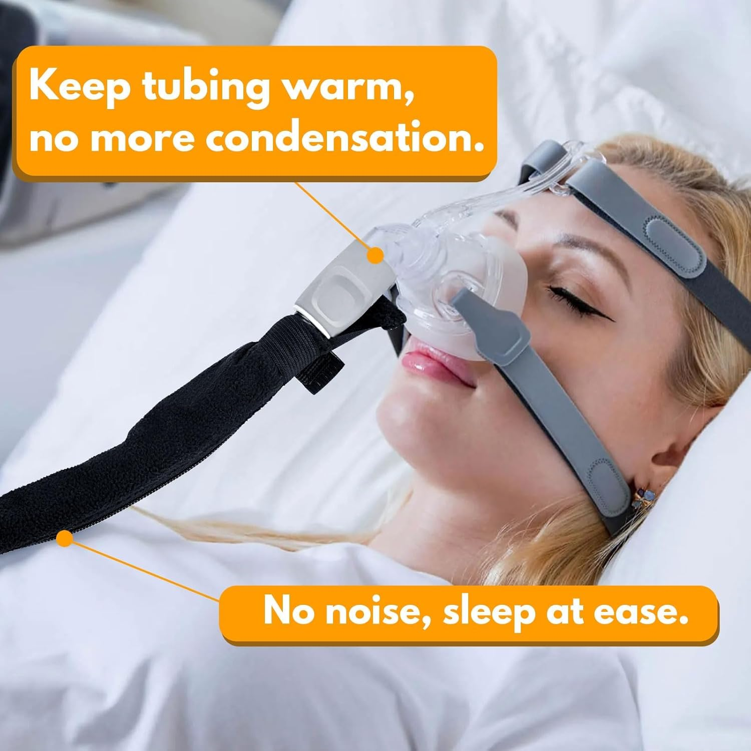 6.3Ft CPAP Hose Cover for Resmed Climatelineair Airsense 10 & 11, Cat Proof CPAP Tube Cover, Double-Sided Hose Wrap Full Zipper for Heated Tubing