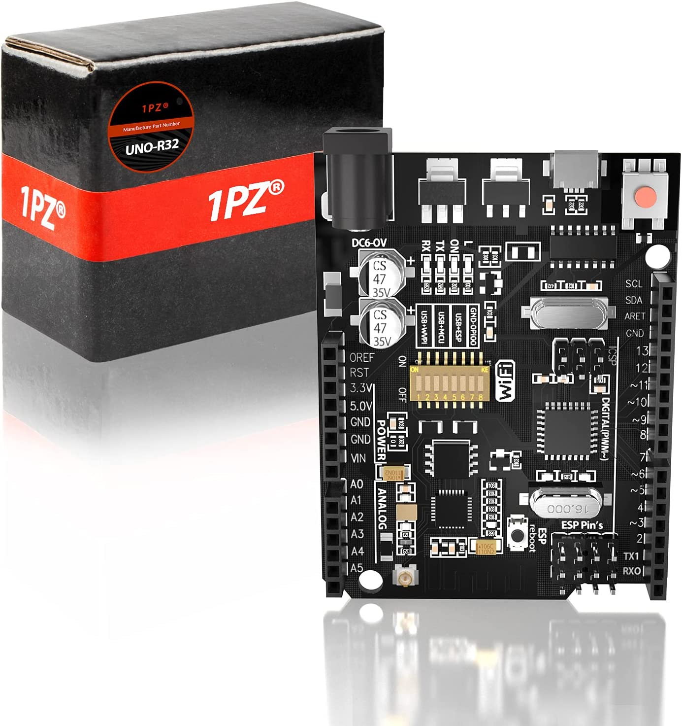 1PZ UNO-R32 UNO R3 Wifi Atmega328P + Wifi + ESP8266 Nodemcu 32MB Memory USB-TTL CH340G Compatible for Arduino image number 4