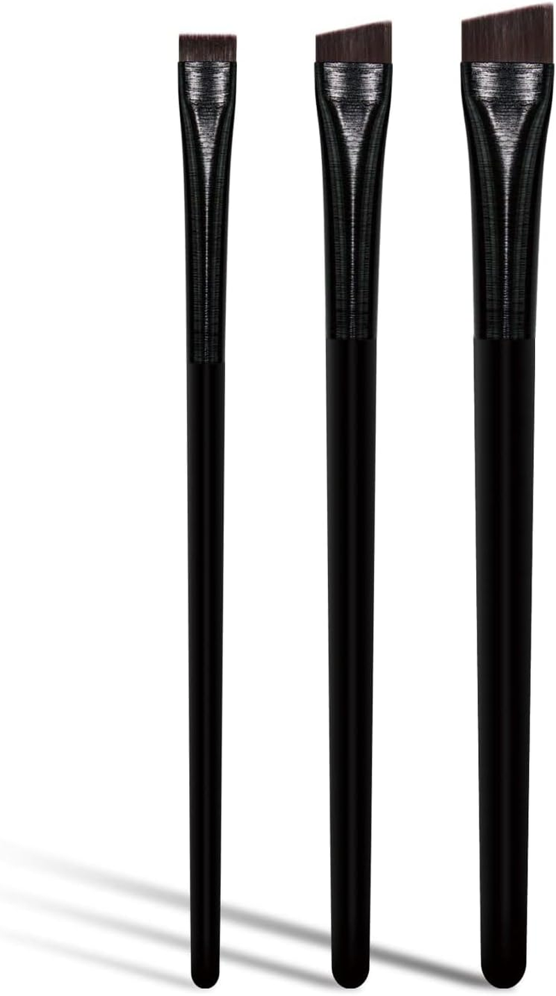 FIENSYDL Eyeliner Brush Brow Tint Brushes Eyebrow Brushes Set Fine Angled Point Angled Slanted Tinting Brushes Ultra Thin Flat Makeup Brush Premium Eyebrow Brush Precision Gel Professional Soft Synthetic Hairs