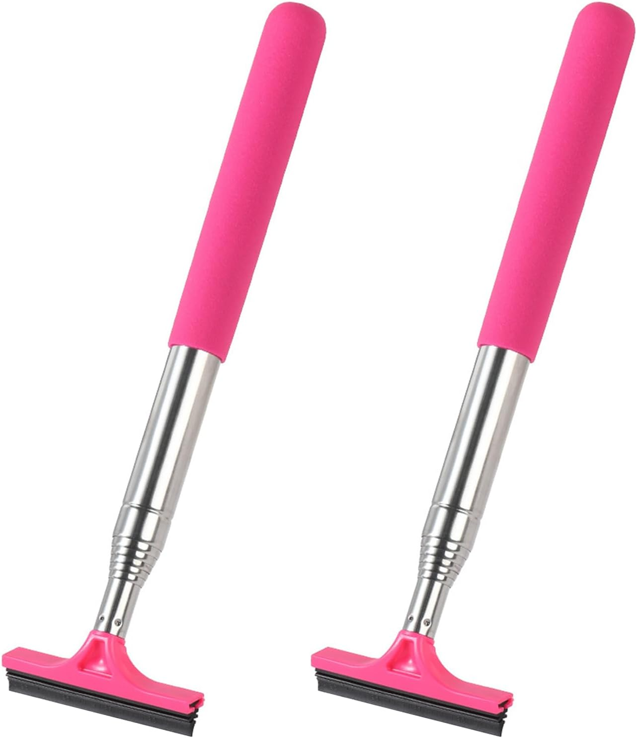 2PCS Retractable Rear View Mirror Wiper, Extendable Squeegee for Car Side Mirrors Rearview Wiper Wing Mirror, Cleaner Windshield Cleaning Tool Rainy, Car Exterior Care Supplies Wipers Blade (Black)