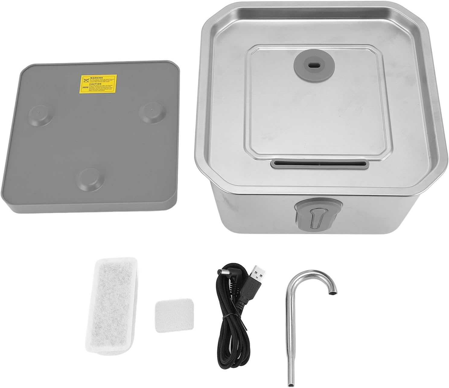 Smart Cat Water Fountain - 3.5L Stainless Steel Dog Water Fountain Cat, Quiet Automatic Water Feeder with Activated Carbon Filtered for Pet Fountain image number 5