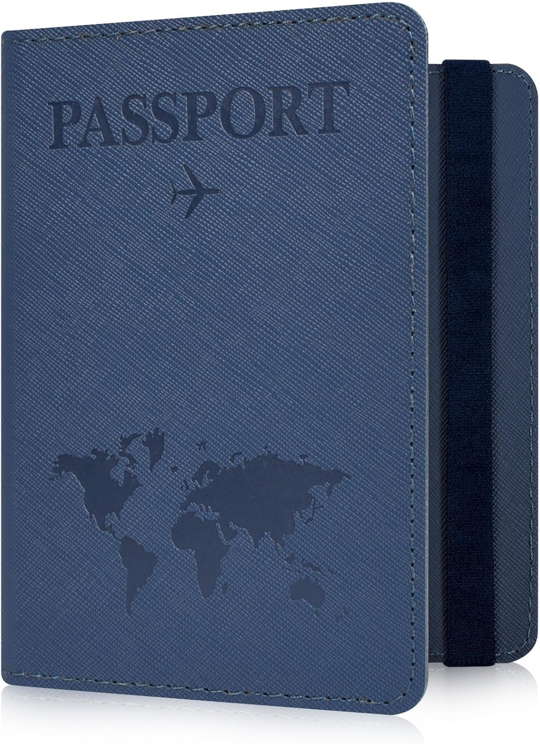 Passport Holder for Travel Essentials, Passport Wallet Cover Case for Travel Must Haves Accessories,Passport Book Holders for Women and Men(Blue)