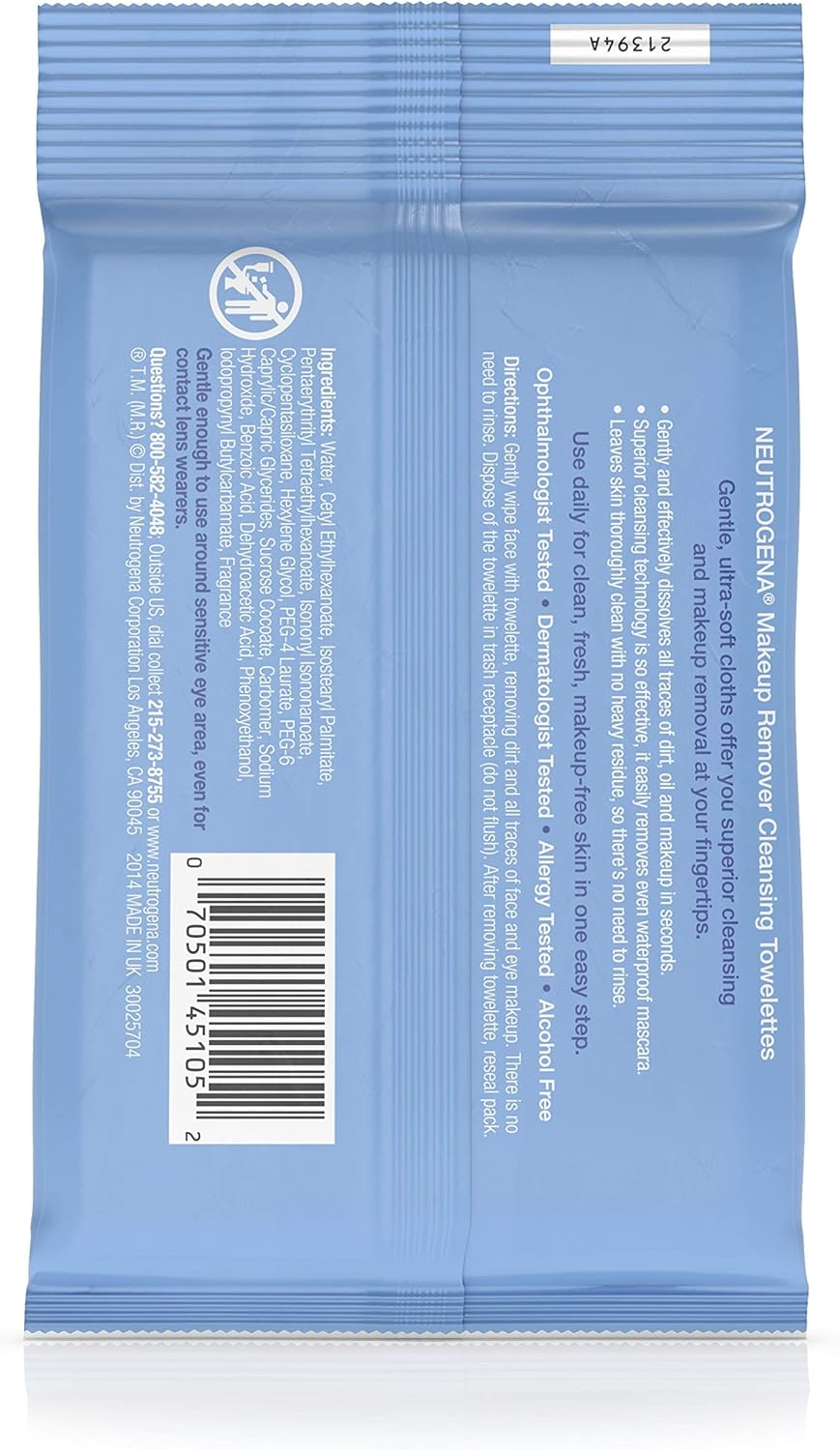 Neutrogena Make-Up Remover Cleansing Towelettes 7 Ea (Pack of 3)