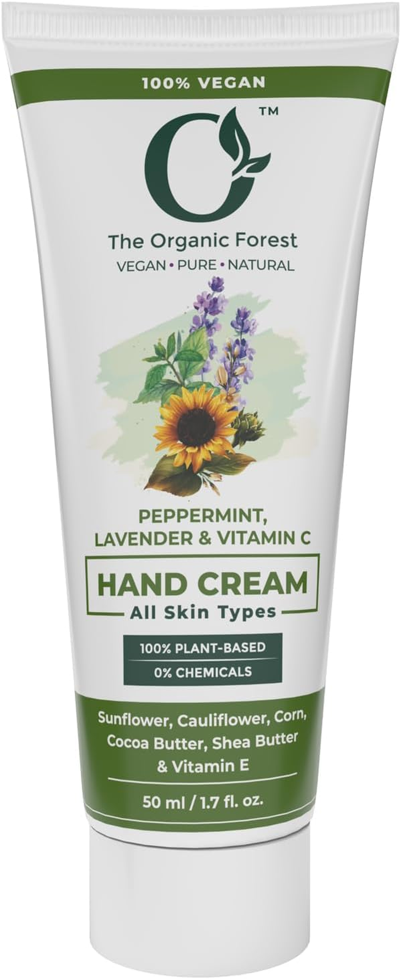 Organic Forest Vitamin C Hand Cream with SPF | Shea Butter, Almond Oil, Coconut Oil & Aloe Vera - Hydrating Moisturizer for Men & Women | Plant Based, Travel Size | image number 6