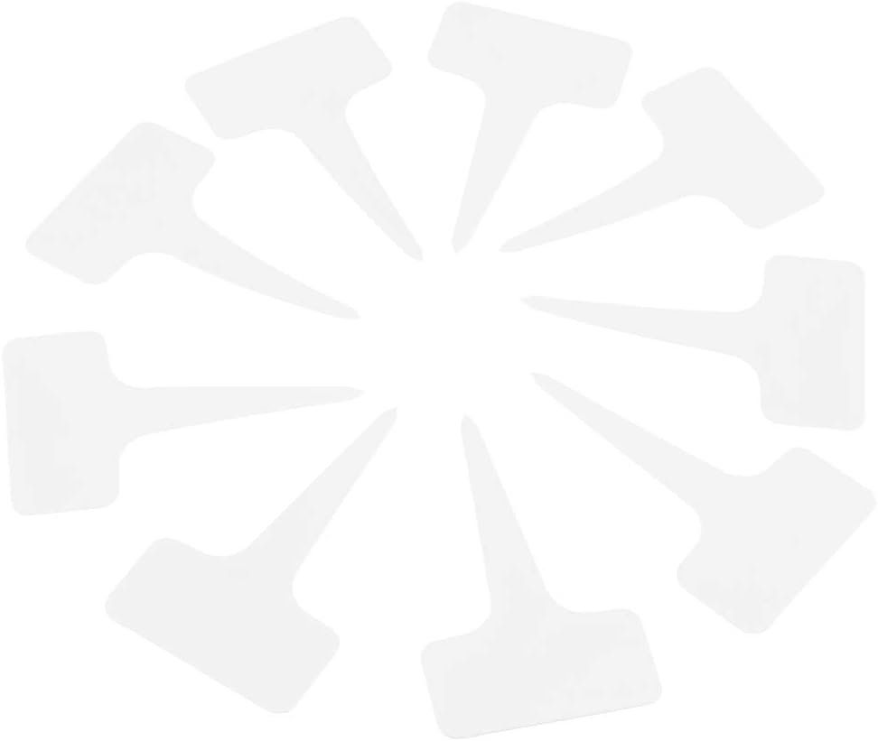 Alvinlite 50 PCS Plastic Plant Signs, Plant Labels T Type Tag Markers, Nursery Garden Labels, PVC Durable Waterproof Plant Tag Signs image number 1