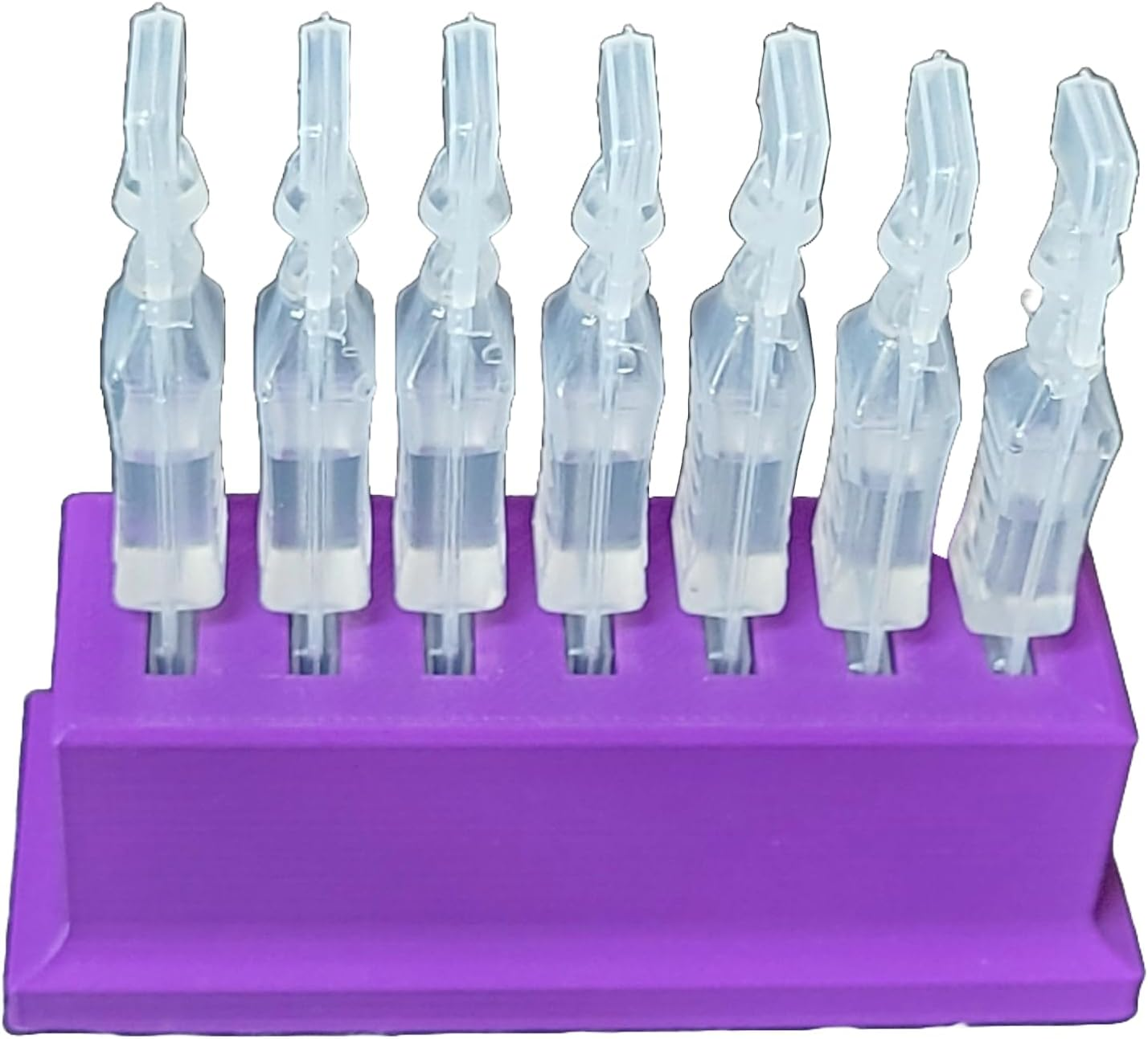 Znet3D Eye Drop Vials Holder & Storage - Upgraded Single-Use Disposable Vial Organizer with Extra Slot Space (Purple) - White image number 7