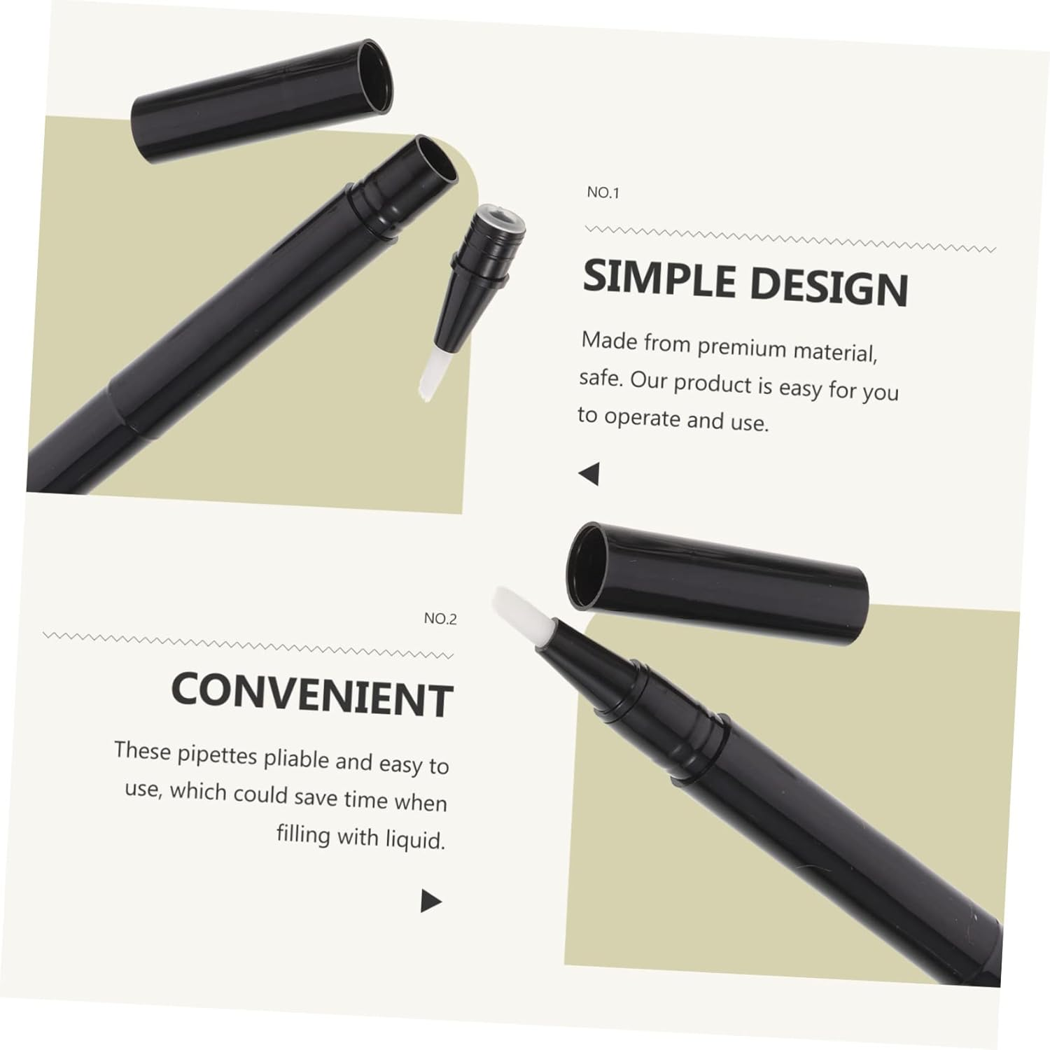 Vaguelly 10Pcs Cuticle Oil Pen Refillable Essential Oil Applicators Ergonomic Nail Gloss Tubes for Easy Application and Revitalization for Nail Art and DIY Cosmetics