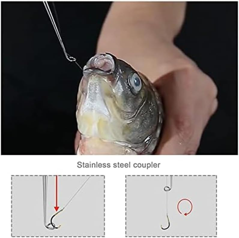 Stainless Steel Fishing Hook Remover - Ergonomic Fishhook Dehooker & Detacher Tool for Safe, Quick & Easy Hook Extraction, Efficient Fishing Gear Accessories image number 2