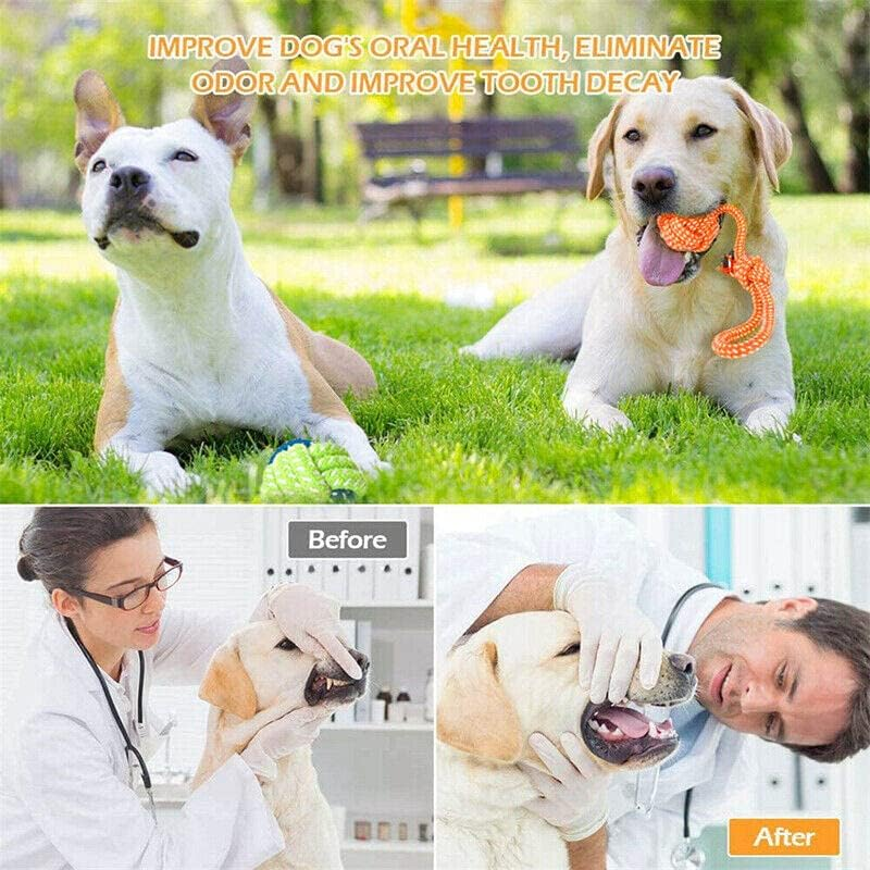 AIMALL 10 Pack Dog Braided Rope Toys for Chewing & Training - Durable Interactive Cotton Toys for Puppy Teething, Dental Care & Bite Relief - Safe Pet Play Set image number 2