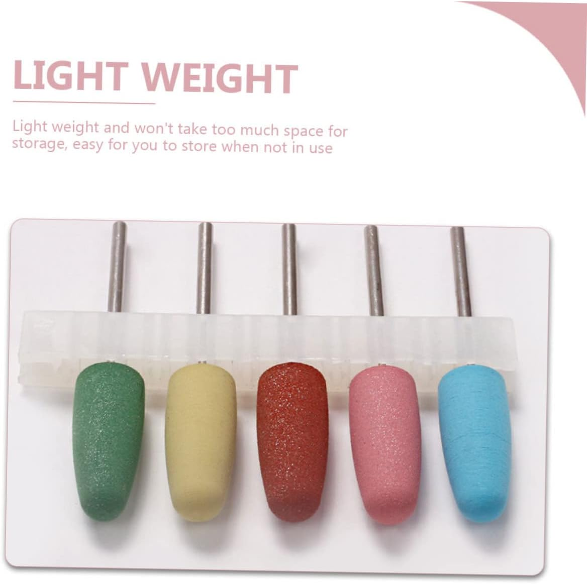 KAILIKETIY 5Pcs Multi-Functional Nail Drilling Polishing Heads Sturdy Material Nail Care image number 3