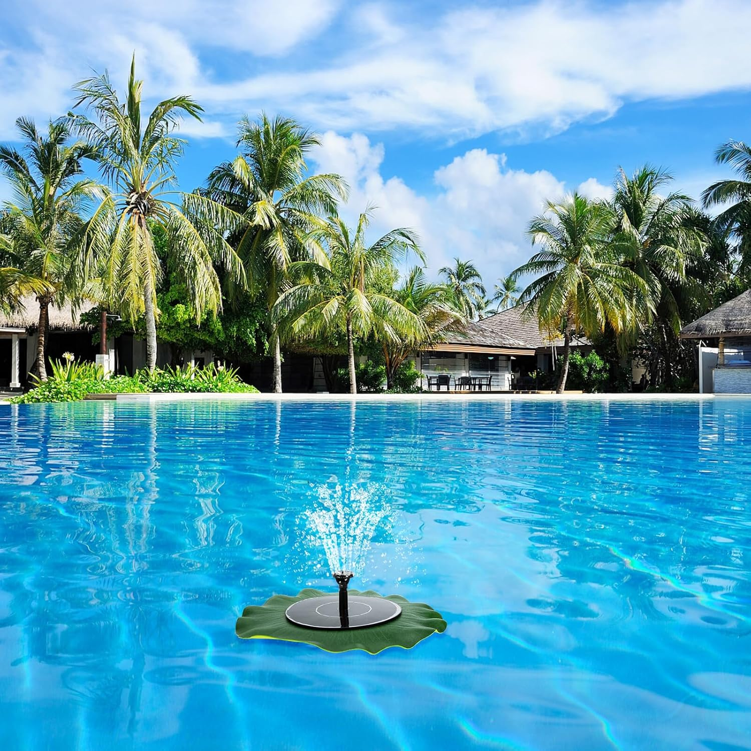 Solar Fountain Outdoor Lotus Leaf Floating Water Fountain Solar Powered Pump for Garden Ponds Energy-Saving Design image number 4