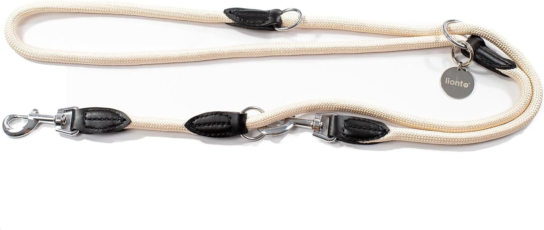 Adjustable Dog Lead, Multifunctional Lead, Double Lead, Freestyle Dog Lead, Neck Lead, Coupling Lead, 200 Cm, Red