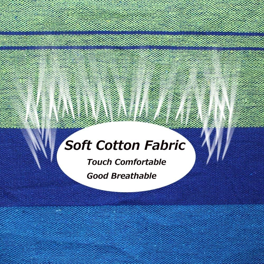 Valuehall Hammock Outdoor Brazilian Hammock Soft Cotton Fabric Camping Hammock Double Wide 2 Person Travel V7010-1 image number 6