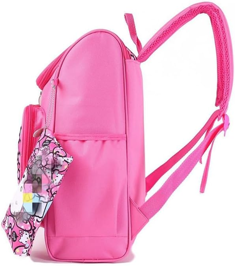 AII Lover 2Pcs Anime Backpack with Keychain,15In School Travel Bag School Backpack Little Kid Book Bag for Teens Girls Gift., B, 18" - C image number 5