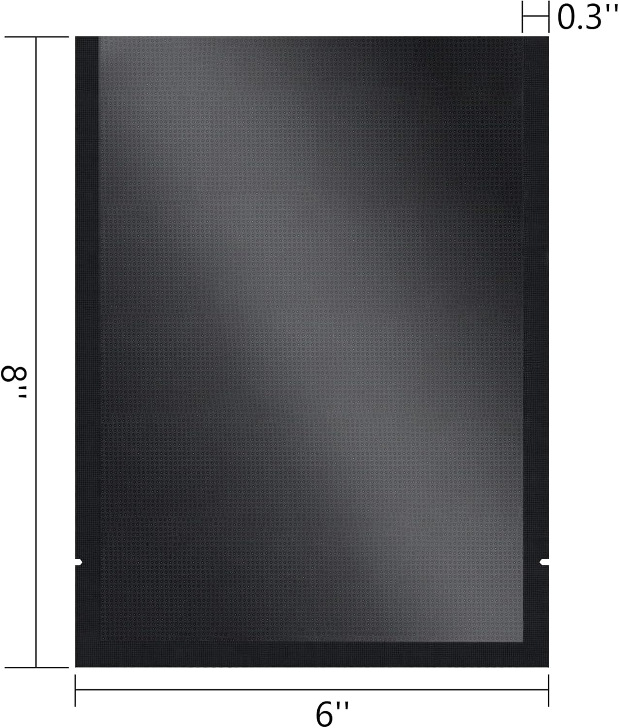 CANLENPK 6X8 Inch/15X20Cm Vacuum Seal Bags Black Back and Clear Front,Food Storage Bag,Seal Meal Snack Fruit Nut,Boil Steam Heat Freeze,Commercial Grade Heavy Duty Sealable Bags (100PCS, Black Back) image number 4