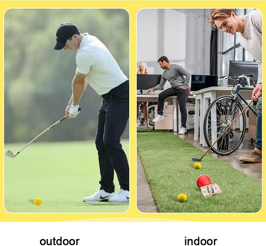 12 Pcs Foam Golf Practice Balls,Mini Golf Stress Ball,Golf Squeeze Balls Colorful Golf Foam Balls, Solid Rubber Golf Training Balls,Soft Foam Golf Balls for Indoor or Outdoor Backyard - Green image number 4