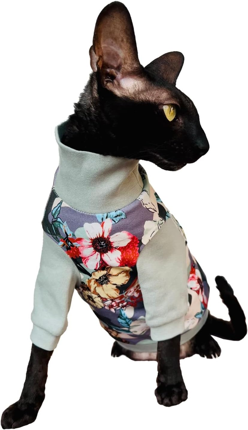 Kotomoda Hairless Cat'S Turtleneck Spring Camouflagefor Sphynx Cat (Small) image number 5