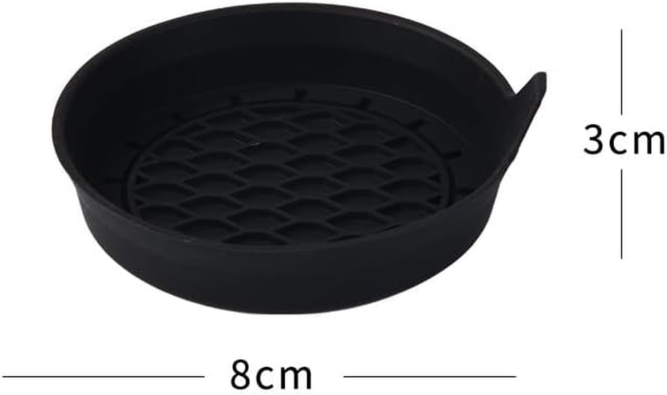 4 PCS Car Cup Coasters, Universal Cup Holder Coaster for Car Interior Accessories, Bling Cup Holders Insert for Women Non-Slip Silicone Car Cup Holder Coasters (Black, 8 Cm) image number 6