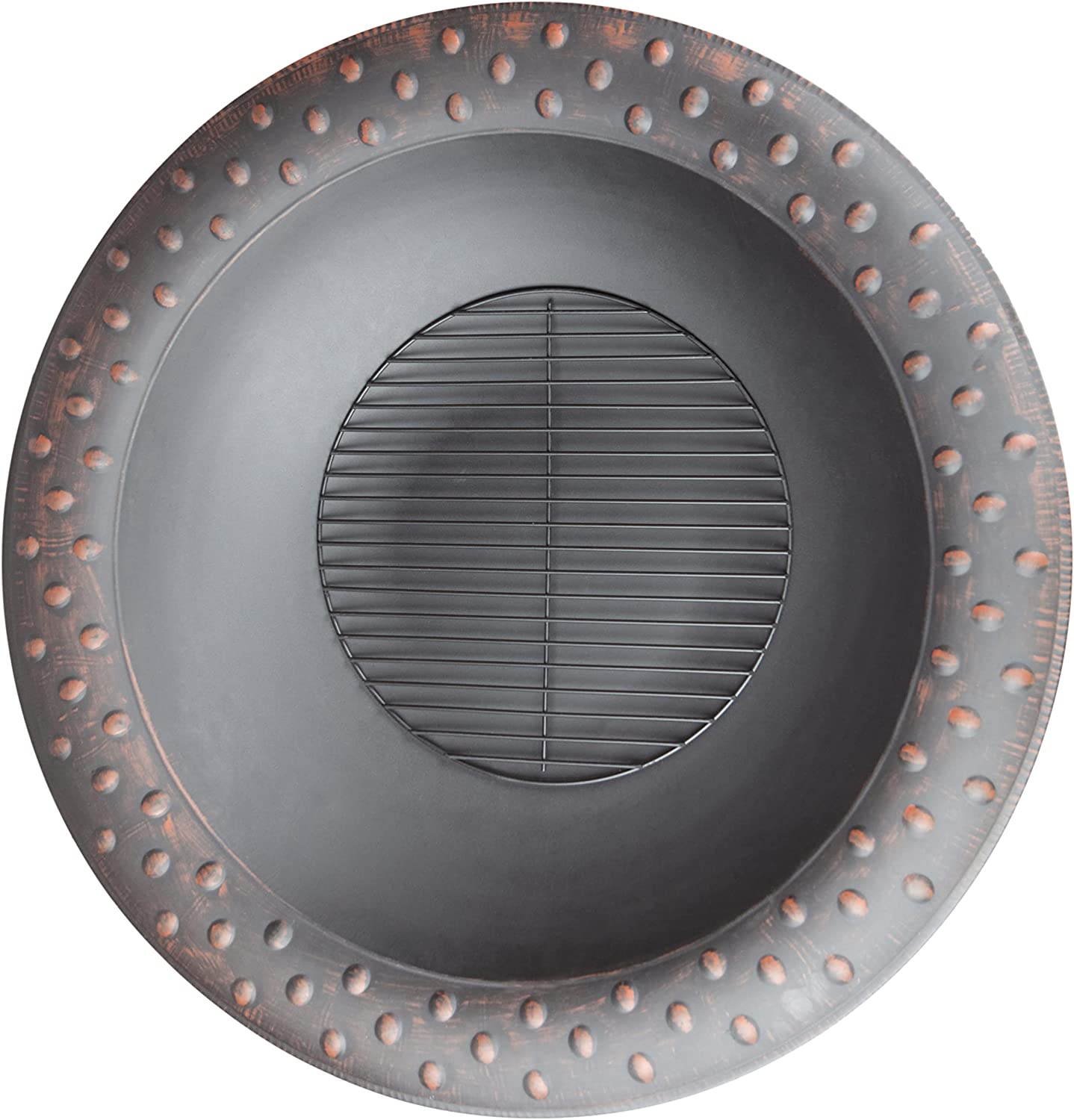 Fire Sense 60857 Fire Pit Roman Brushed Painted Steel Legs Wood Burning Lightweight Portable Patio Outdoor Firepit Backyard Fireplace Included Screen Lift Tool - 35" image number 3