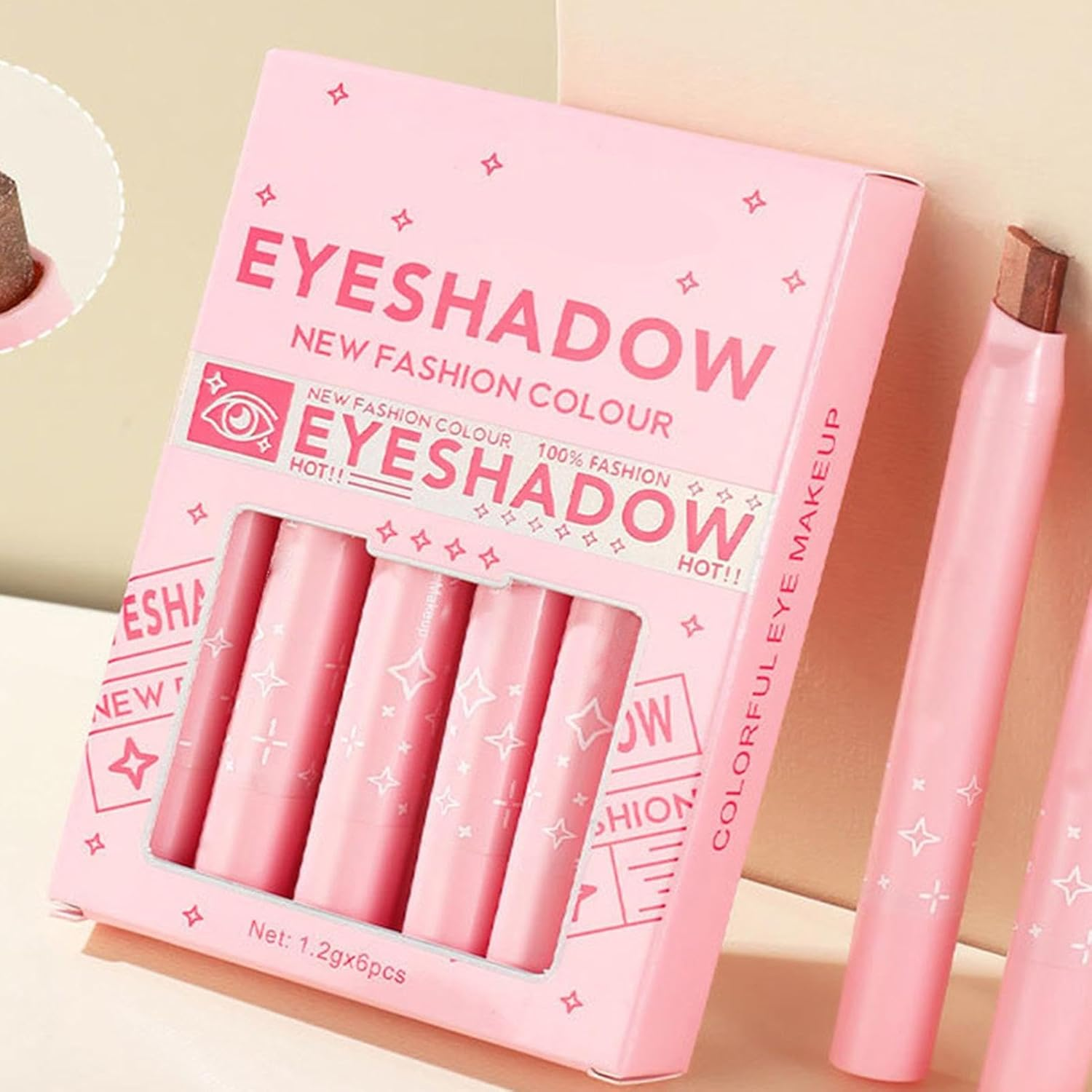 Double Colors Eye Shadow Stick, Eyeshadow Stick Makeup Set, Waterproof Gradient Cream Eyeshadow Stick for Girls, Friends image number 4