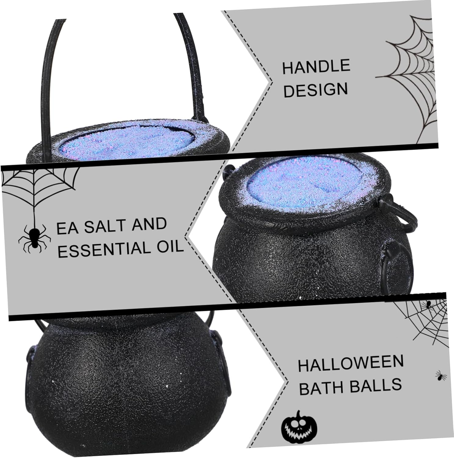 Healvian 1Pc Spa Halloween Series Natural Aromatherapy Benefits Nourishing and Exfoliating Shower Bubble Balls for Relaxation and Skin Care for Home Use and Halloween Festivities image number 1