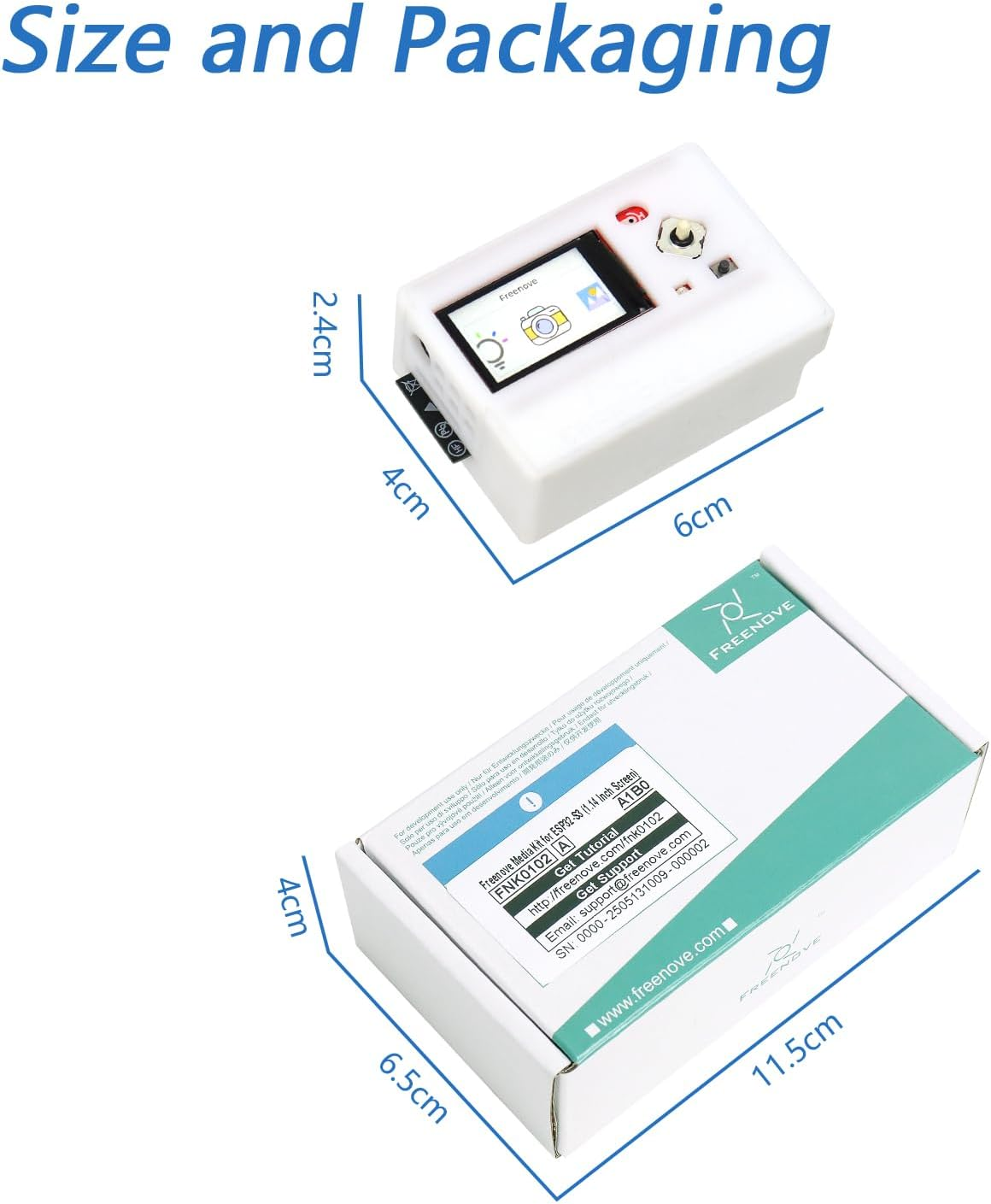 Freenove Media Kit for ESP32-S3 ESP32 S3 CAM 1.14 Inch Screen, Supporting Openai/Xiaozhiai, Dual-Core 32-Bit 240 Mhz Microcontroller Camera Wireless, Speaker Microphone, Tutorial Code image number 3