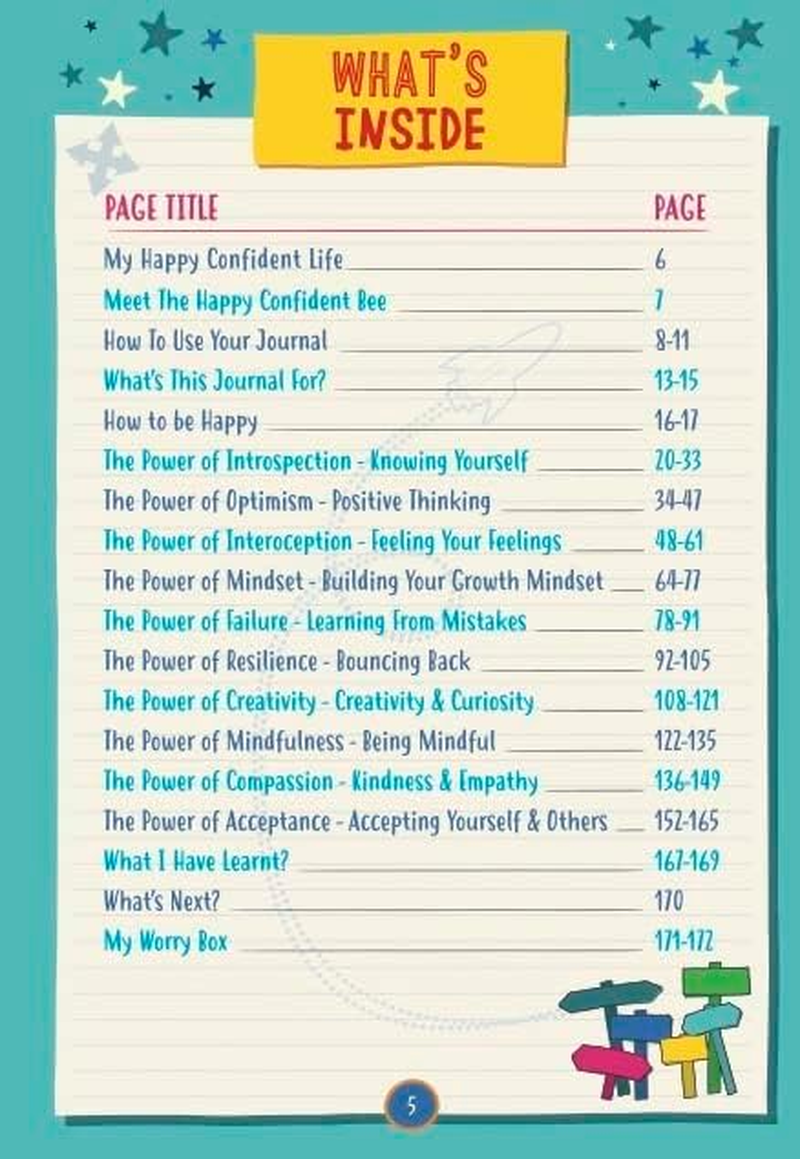 HAPPY CONFIDENT ME Super Journal - 10 Weeks of Themed Journaling to Develop Essential Life Skills, Including Growth Mindset, Resilience, Managing Feelings, Positive Thinking, Mindfulness and Kindness image number 1