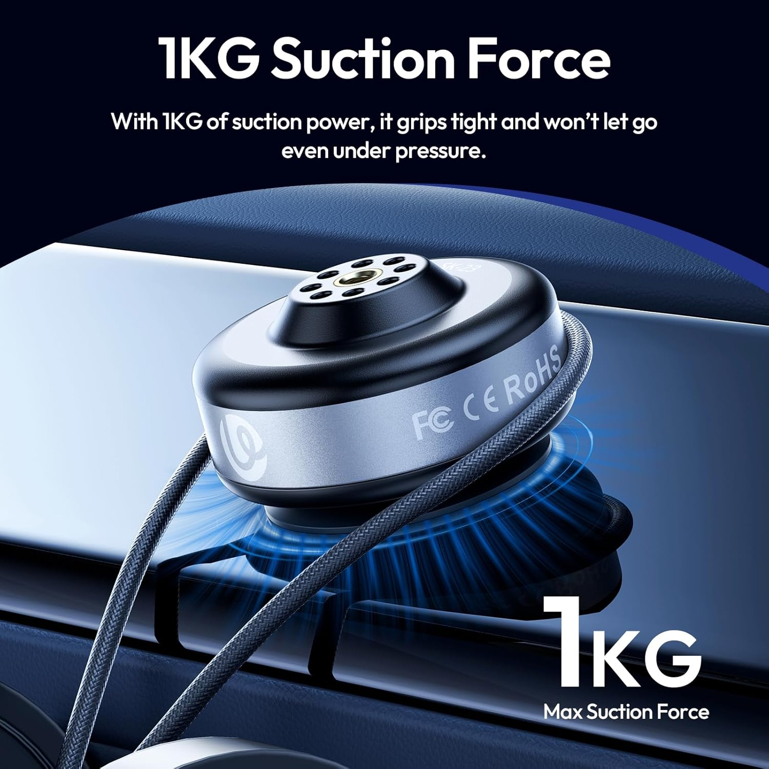 ULANZI SK-23 Electric Camera Suction Cup Mount with 1/4" Screw Hole for Gopro Hero 13/12/11/10/9, Insta360 X5/X4, DJI Osmo Pocket 3/2 Action 5 Pro/4, and Most Small Camera/Action Camera/Phone image number 6