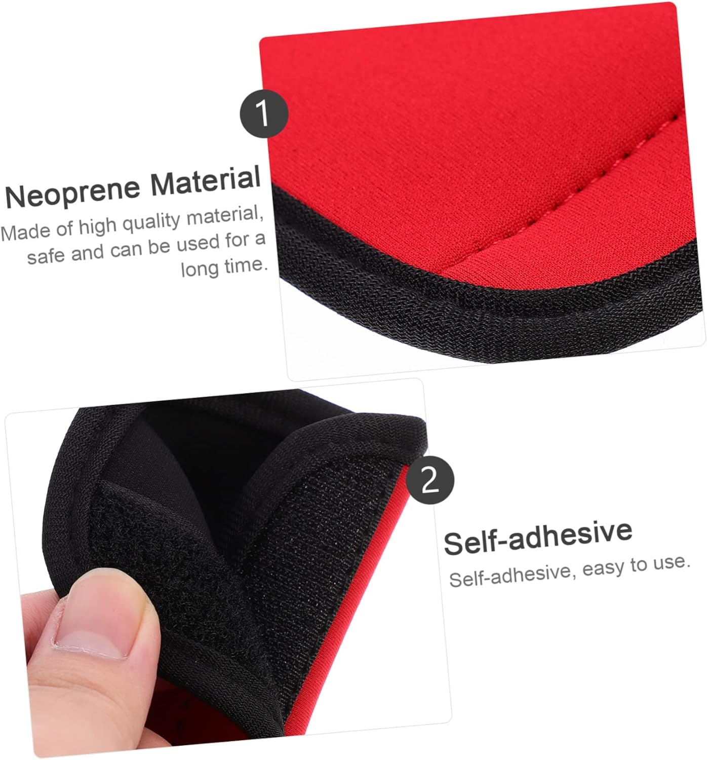 Ipetboom Luggage Suitcase Handle Wraps Neoprene Handle Covers Red Grip Sleeve Carry Travel image number 3