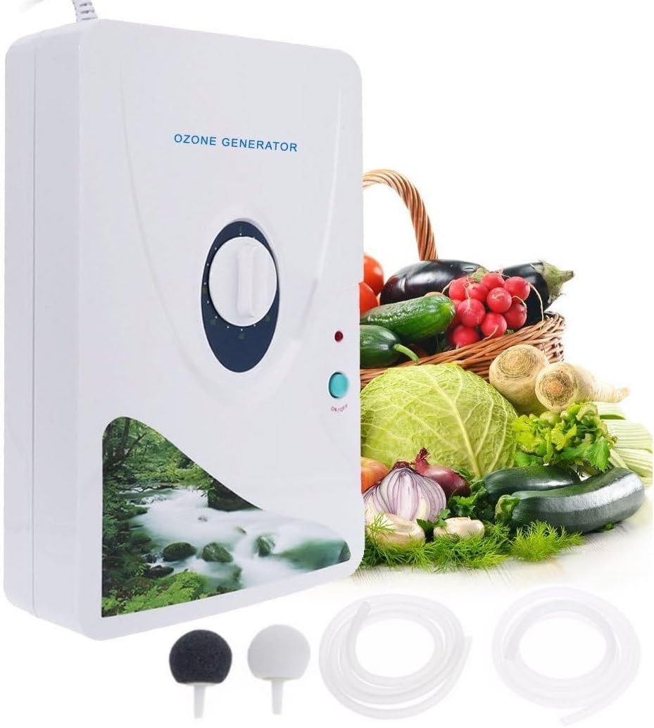 600Mg/H Ozone Generator, Portable O3 Machine, Home Water Air Purifier Deodorizer, Vegetable Fruit Cleaning Machine 220V with Timer for Pet Car Odor Removal Smoke Eliminator image number 3