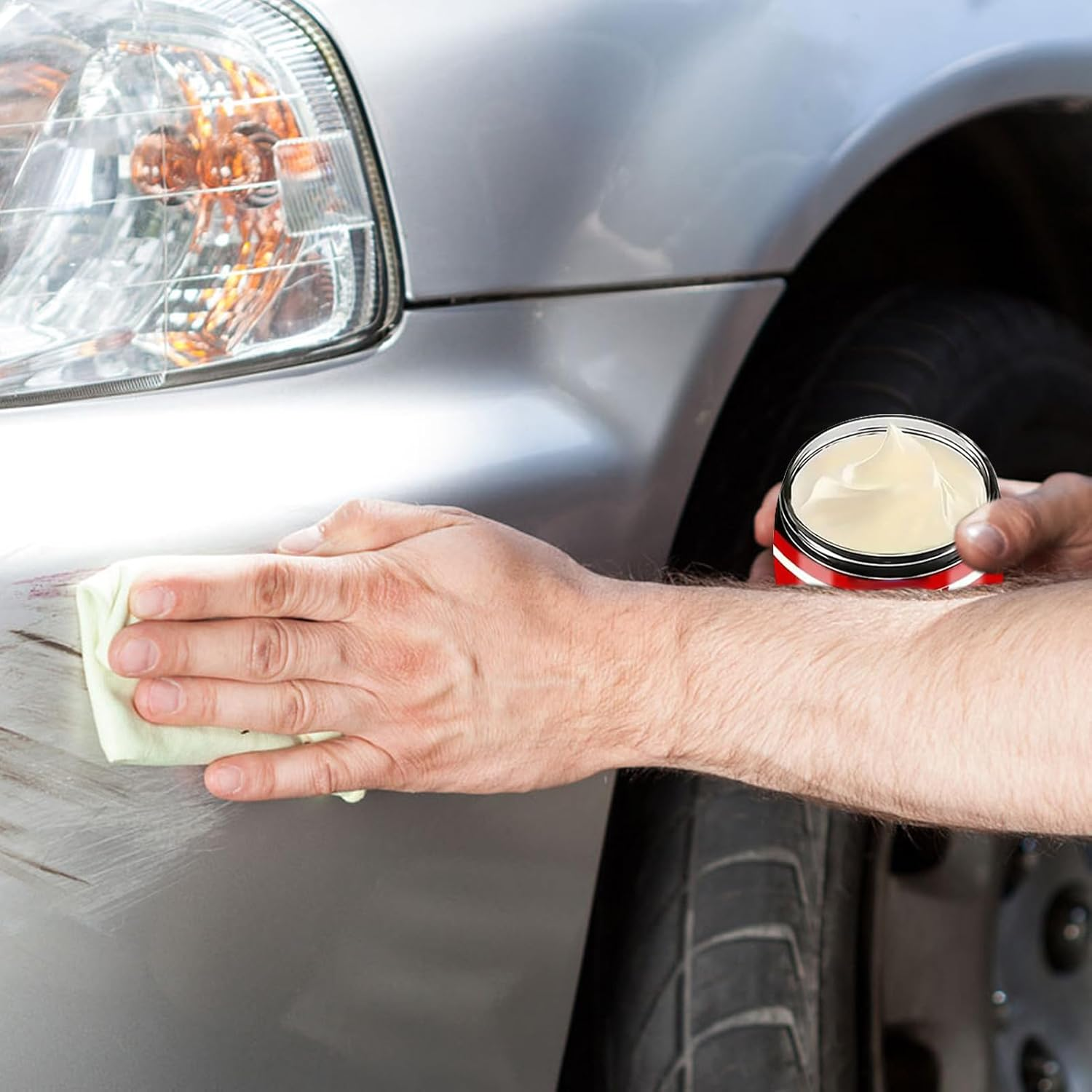 Scratch Remover for Vehicles | 100Ml Deep Scratch Remover for Cars - Long-Lasting Coating Restorer with Sponge Cleaner Paint Solution for Marine Auto Automotive RV Interior Exterior image number 2