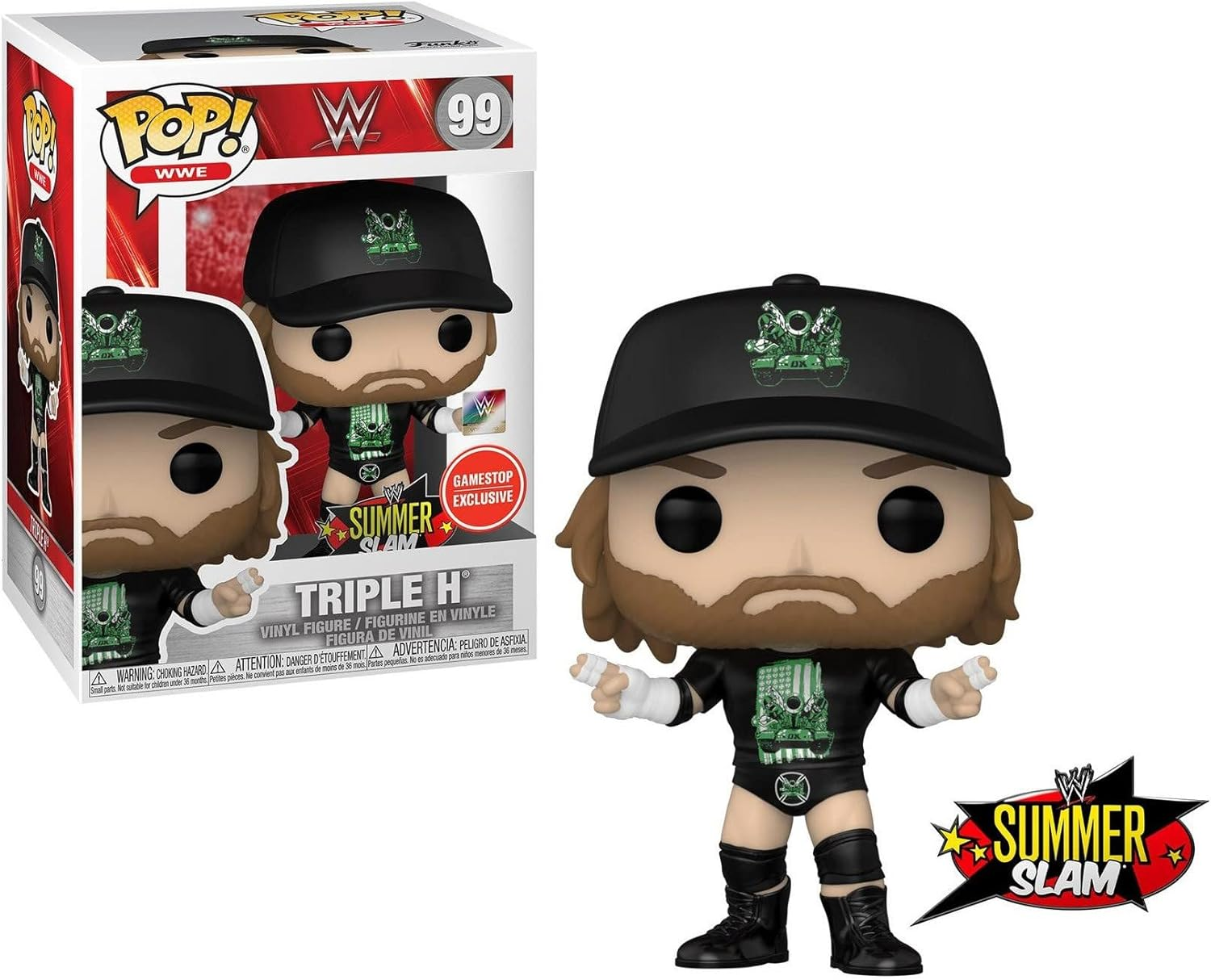 Funko Pop! WWE - Triple H Degeneration X Vinyl Figure with Enamel Pin, 10 Cm Height