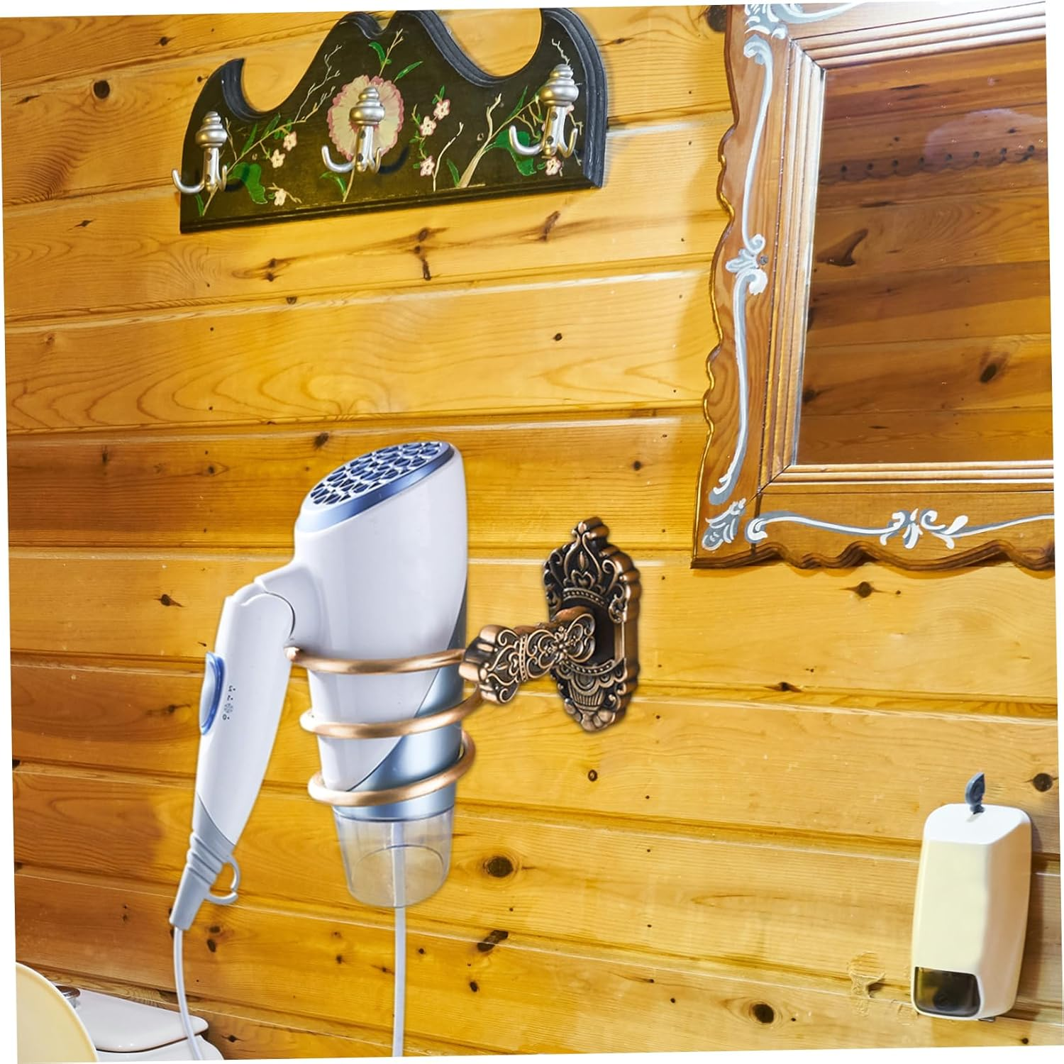 FRCOLOR Hair Dryer Organizer Spiral Rack Hands Hair Dryer Holder Storage Holder image number 6