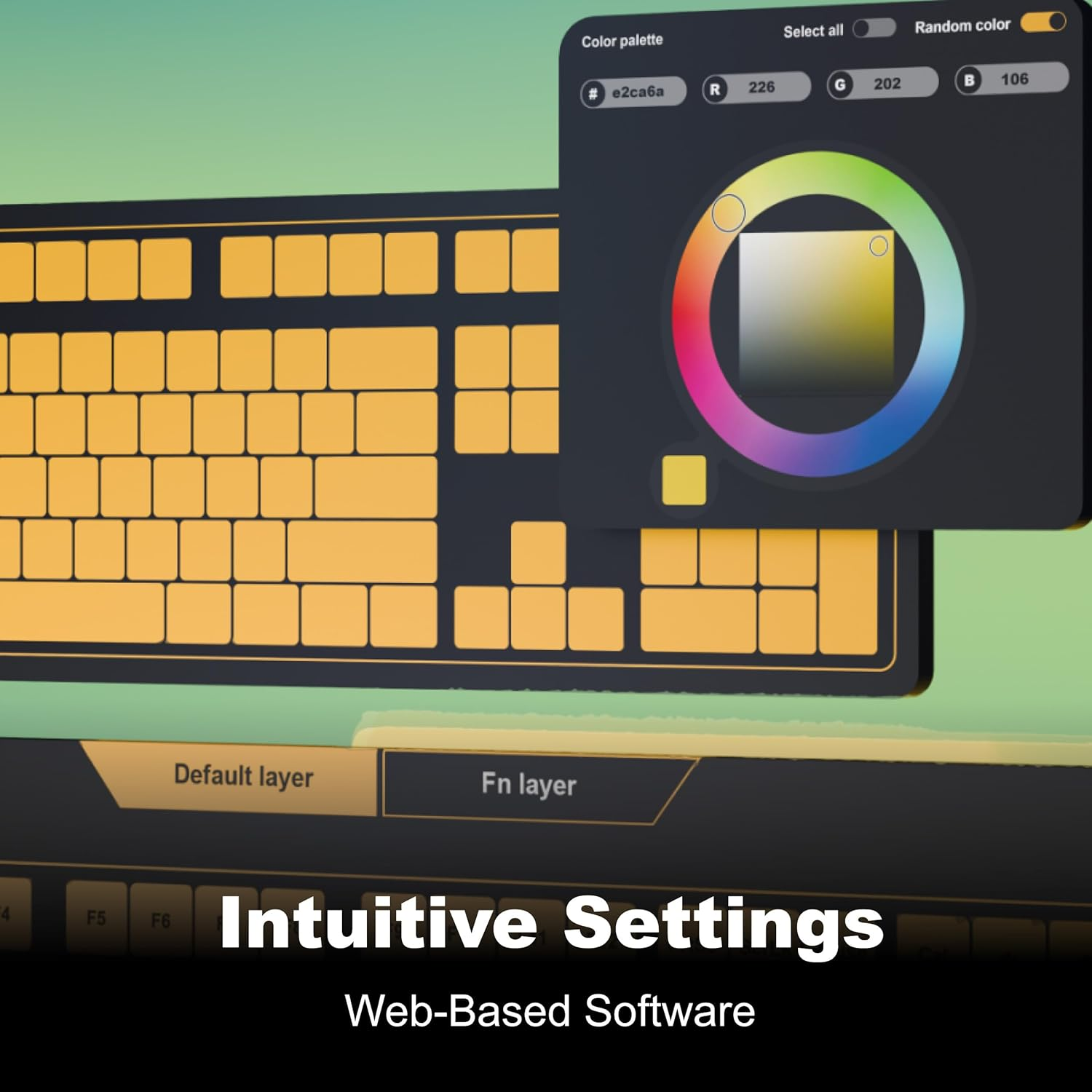 Ducky One X Mini Wireless 60% Inductive Keyboard: Tri-Mode, Rapid Trigger, Linear Inductive Switches, Gasket-Mount Quack Mechanics+ 7-Layer Dampening, High-Density PBT Doubleshot Keycaps, US, Black image number 5