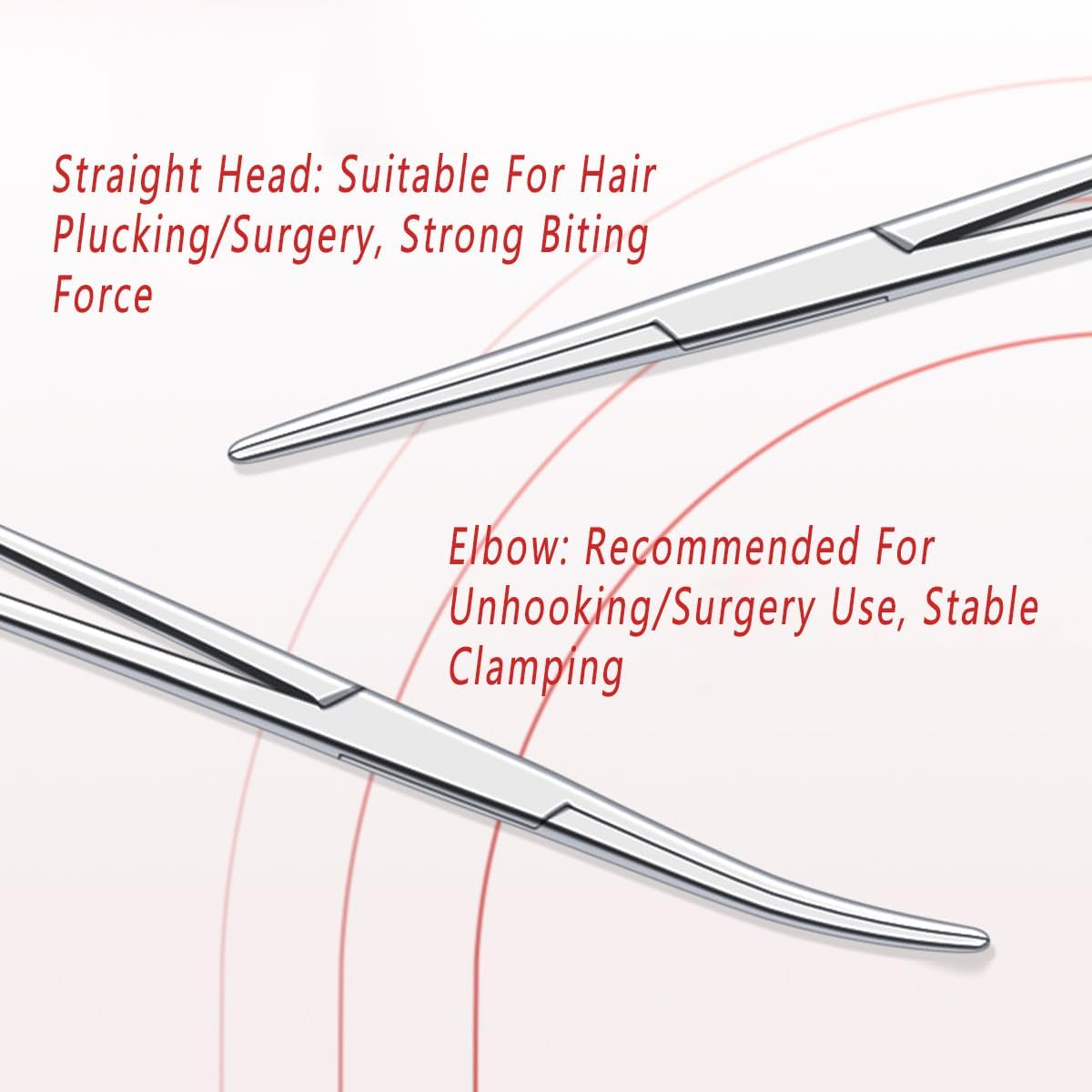 AIMALL 14Cm Pet Grooming Ear Hair Puller, Curved Locking Tweezer Hemostat Forceps, Stainless Steel Tool for Dogs and Cats image number 6
