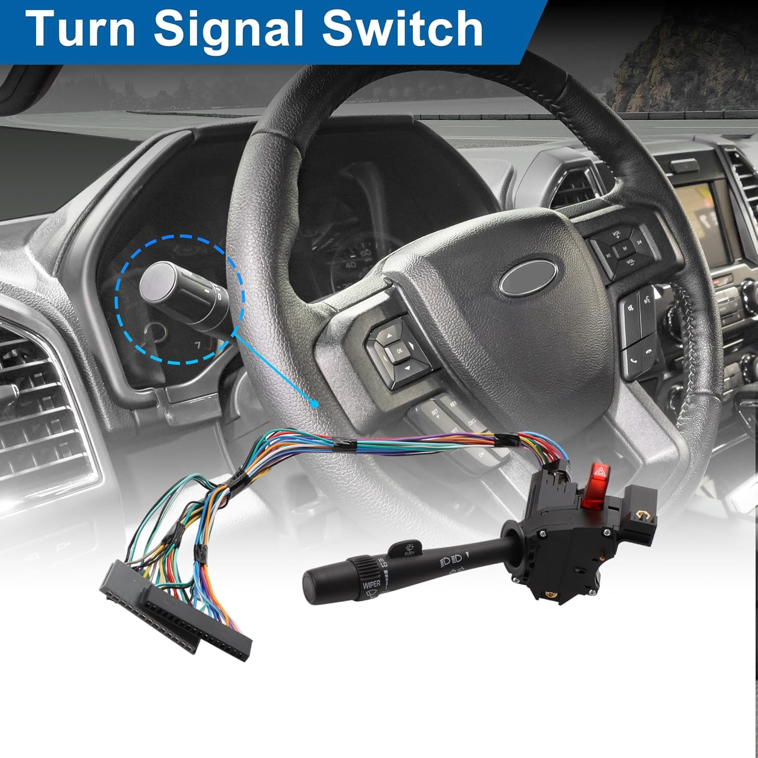 X AUTOHAUX 1 Pc Steering Column Turn Signal Switch Lever Multifunction Combination Switch No.26062269 for Chevrolet Blazer S10 image number 6