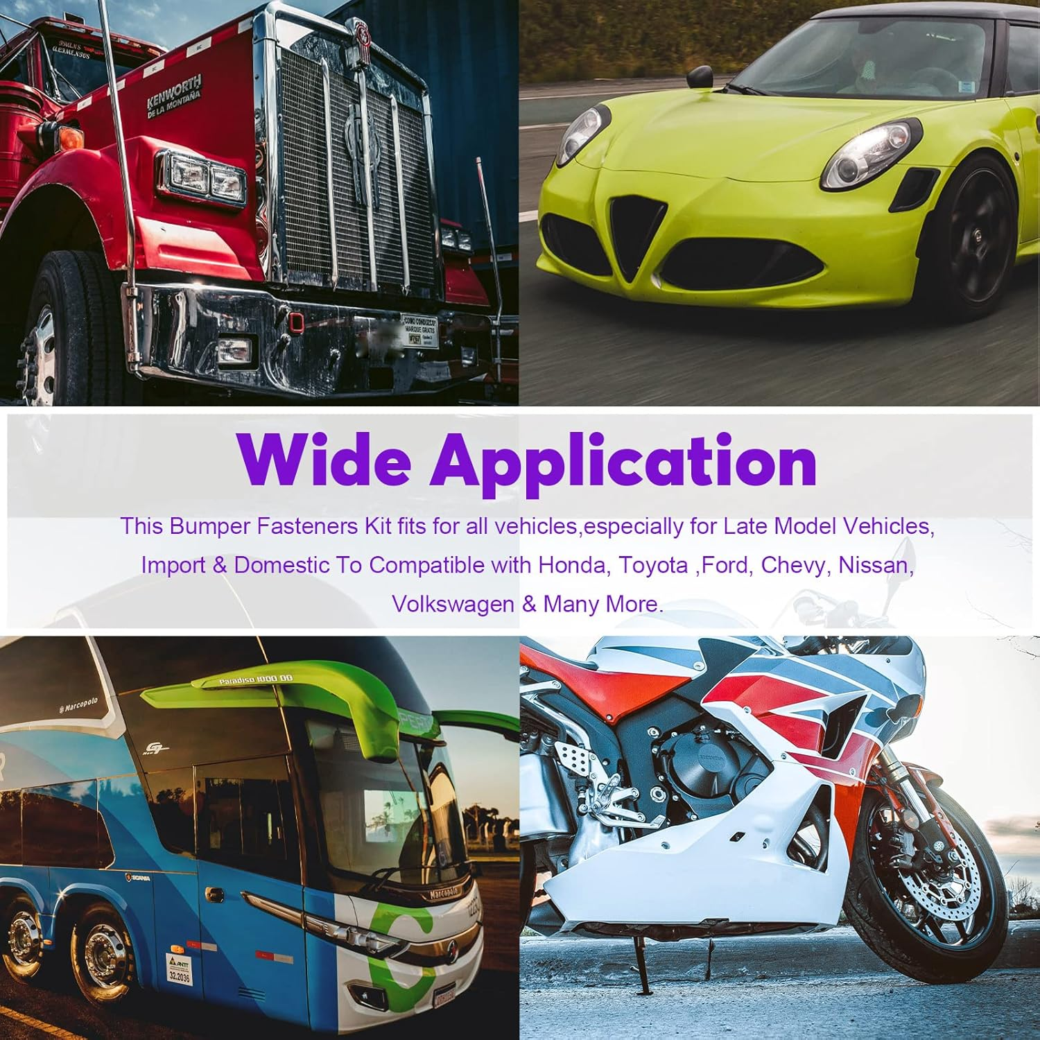 Swpeet 54Pcs - 3 Pairs Black Quick Release Fastener Kit, Universal Aluminum Bumper Clips Quick Release Front Rear Bumper Fasteners Trunk Front Rear Bumper Fasteners Fenders Holders Kit for Car Bumper image number 5