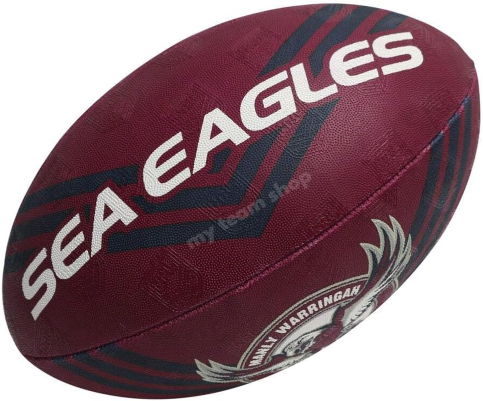 Steeden Manly Sea Eagles - Size 5 - NRL Supporter Football image number 1