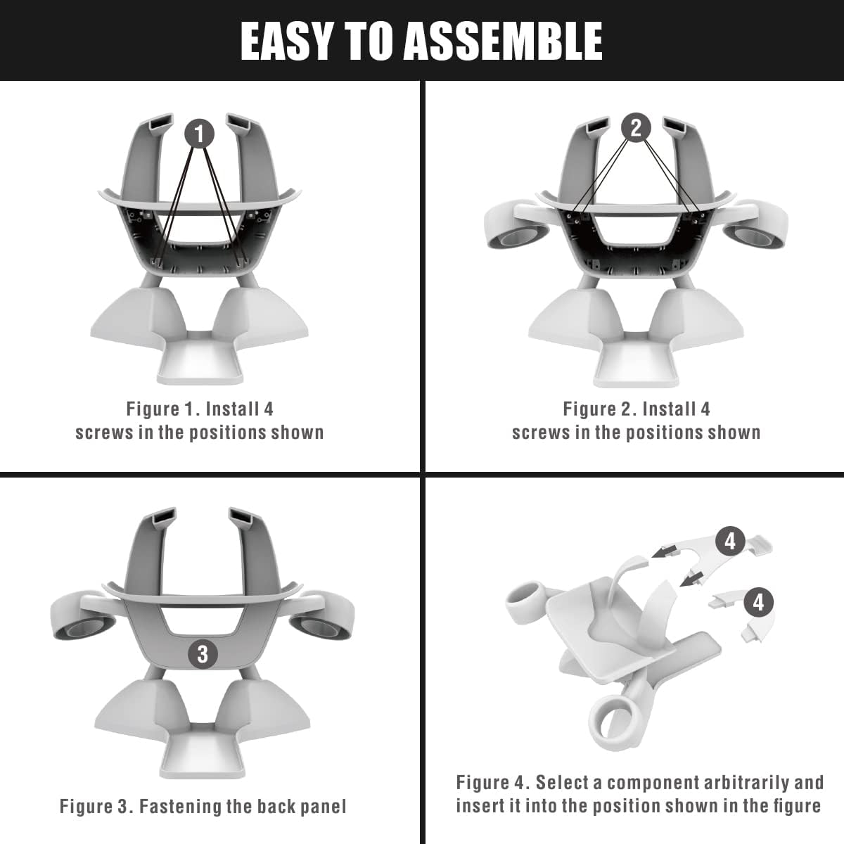 Qutumill VR Stand, Virtual Reality Headset Stand Display Holder Storage for Oculus Quest 3/3S, Quest2, Quest, Rift, Rift S, Valve Index Headsets & Touch image number 5