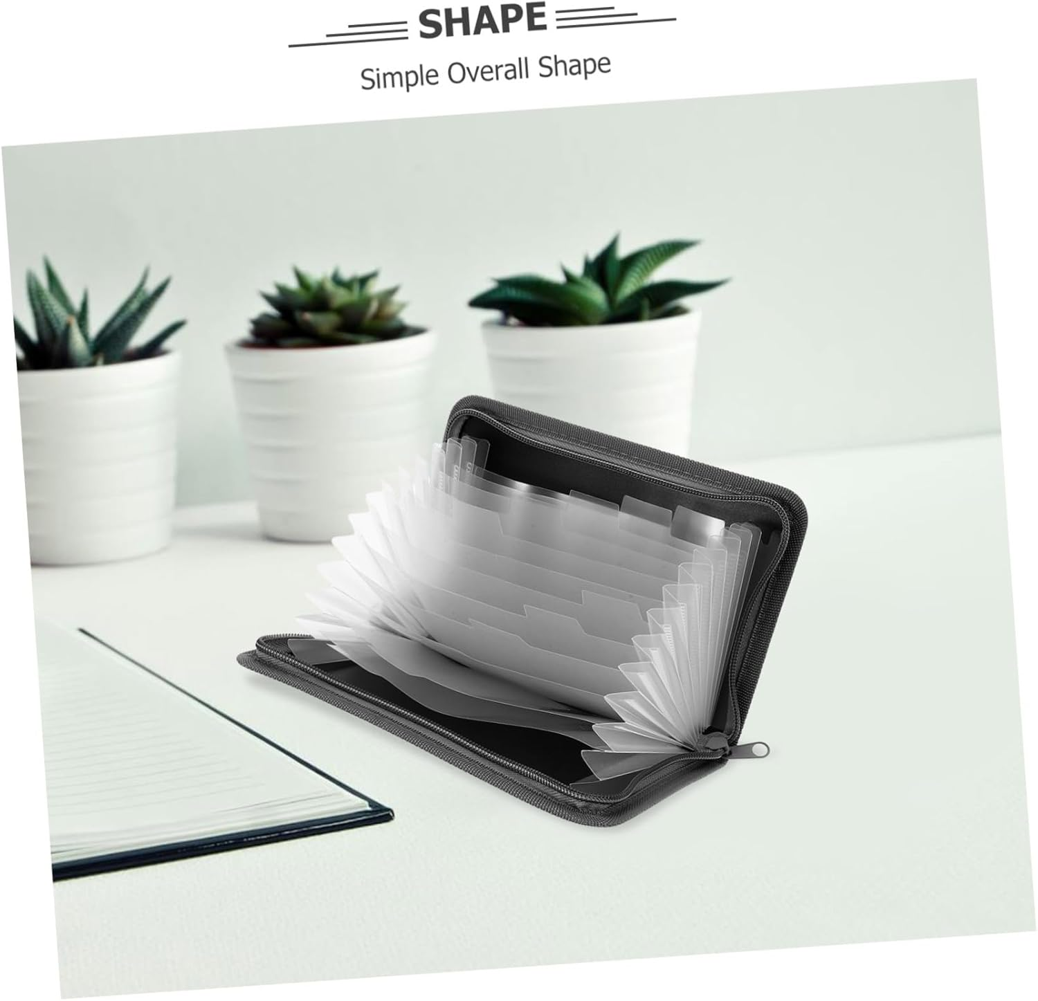 COOPHYA Mini A6 Accordion File Organizer Zipper, Pocket Receipt Holder Folder for Travel Documents and Office Storage, Small Expanding Document File Folder Organizer image number 4