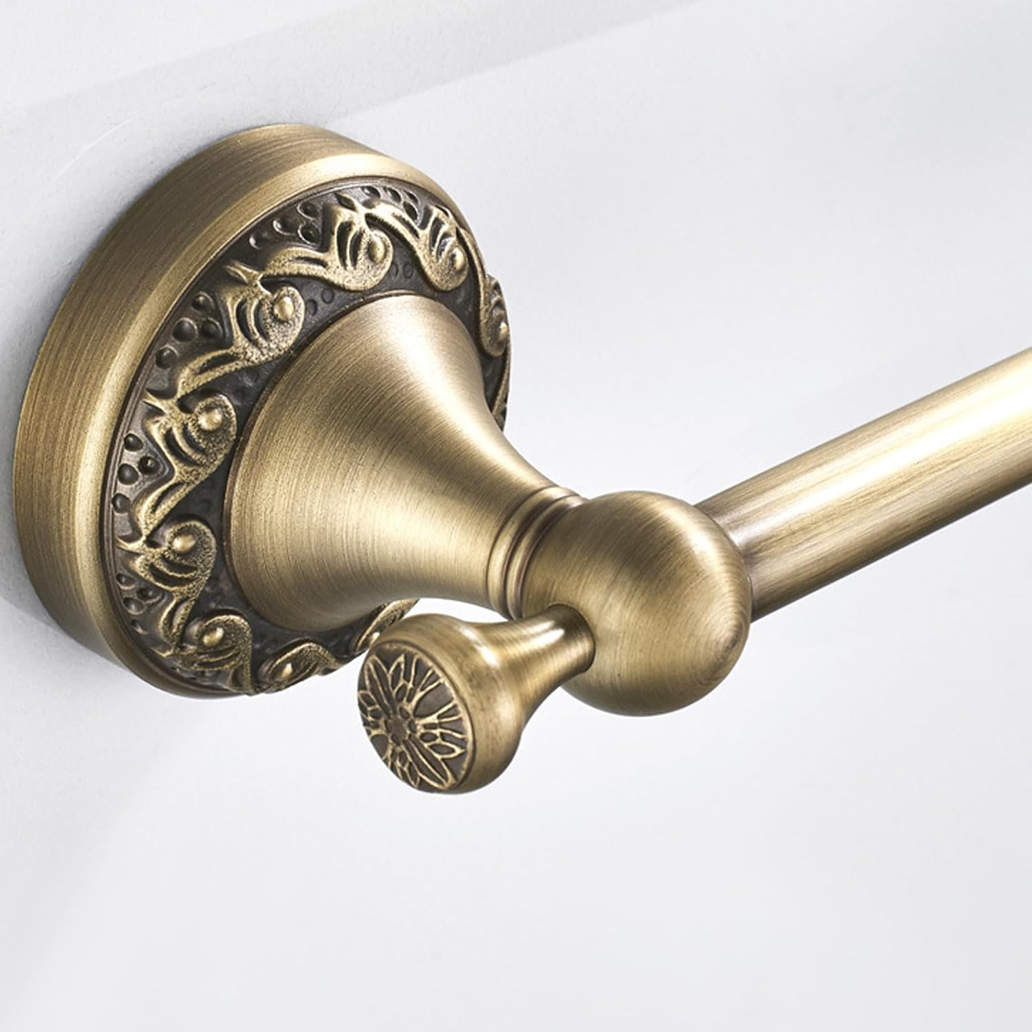 Toilet Paper Holder, Bathroom Toilet Paper Roll Holder Antique Bronze Brass Wall Mounted Bathroom Hardware Accessories,Pattern Carving Design image number 2