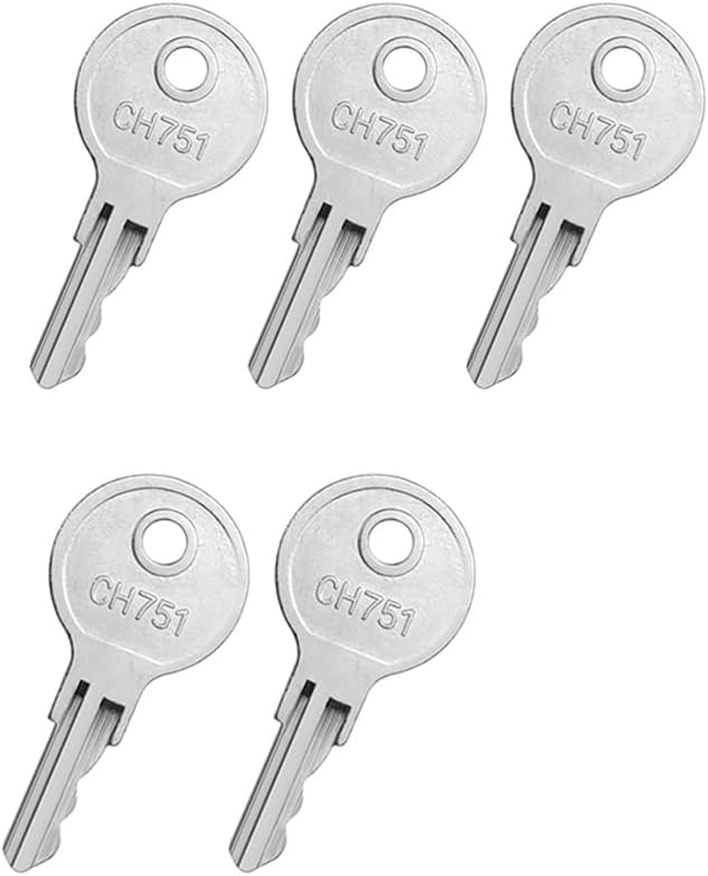 5 Pcs RV Keys CH751 Universal Replacement Keys for Camper Door Locks, RV Storage Locks, Campers Storage Cabinets, Door Lock T-Handles image number 4