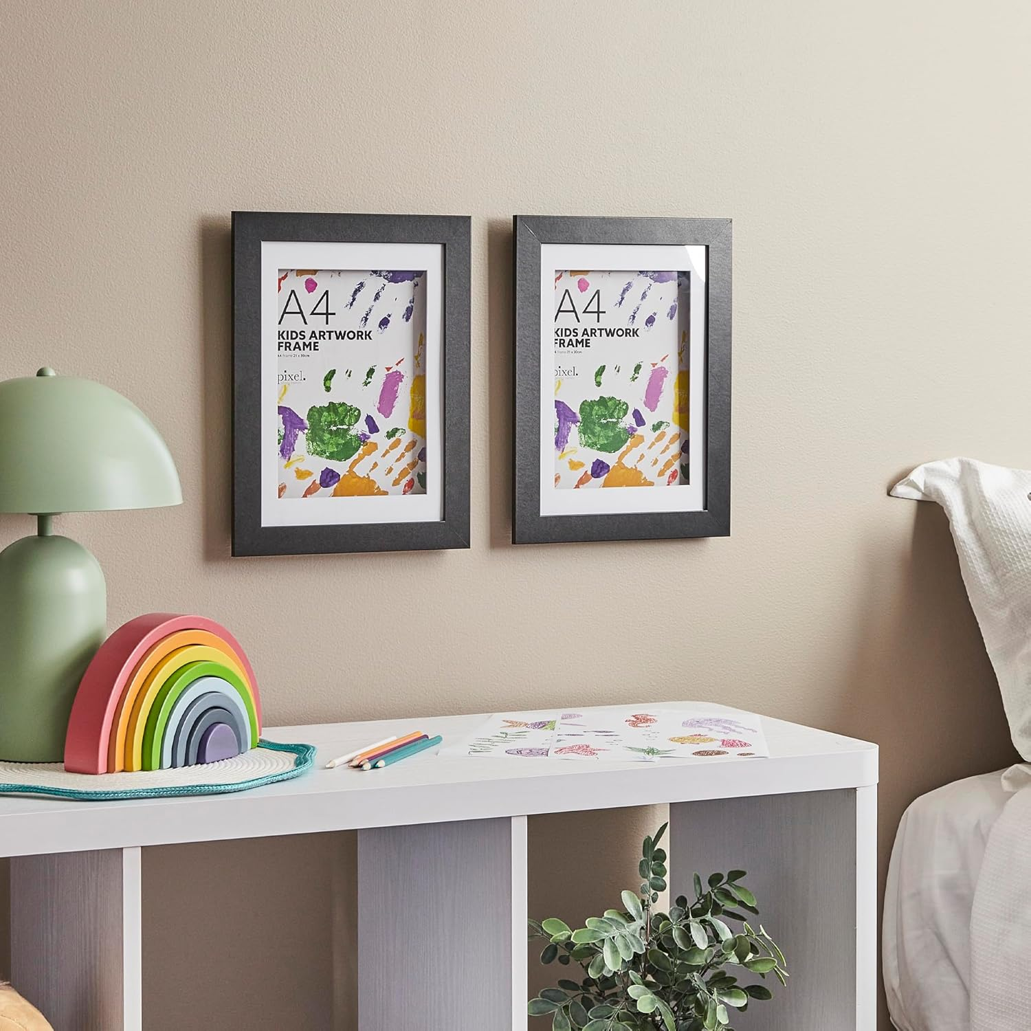 Cooper & Co. Set of 2 A4 DIY Kids Art Frame Black