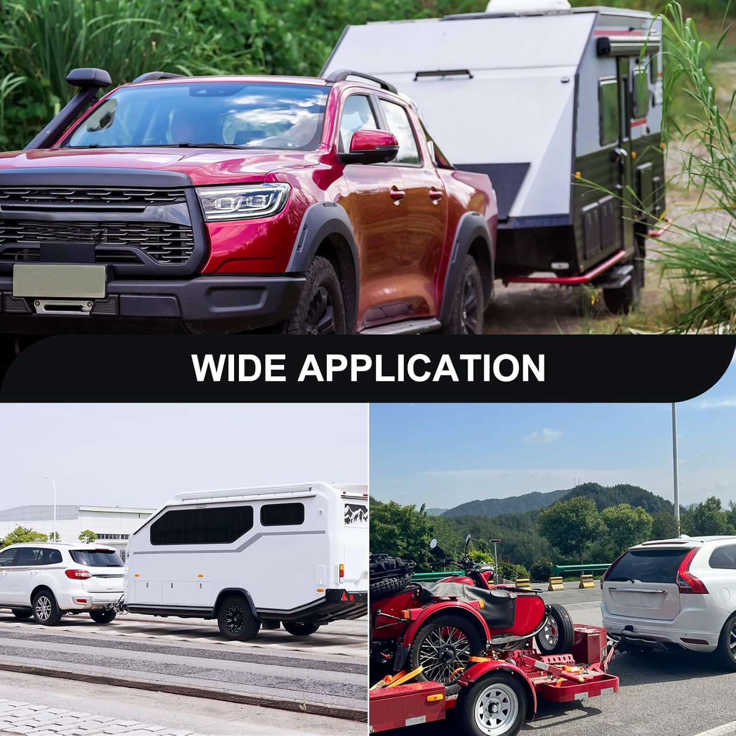 Trailer Adapter 13 Pin round Plug to 7 Pin Flat Socket, 12V EU-AU Spec Trailer Light Adapter, 35Cm Extra-Length Waterproof Connector Cable for RV Truck Caravan Utility Tow Vehicles image number 2