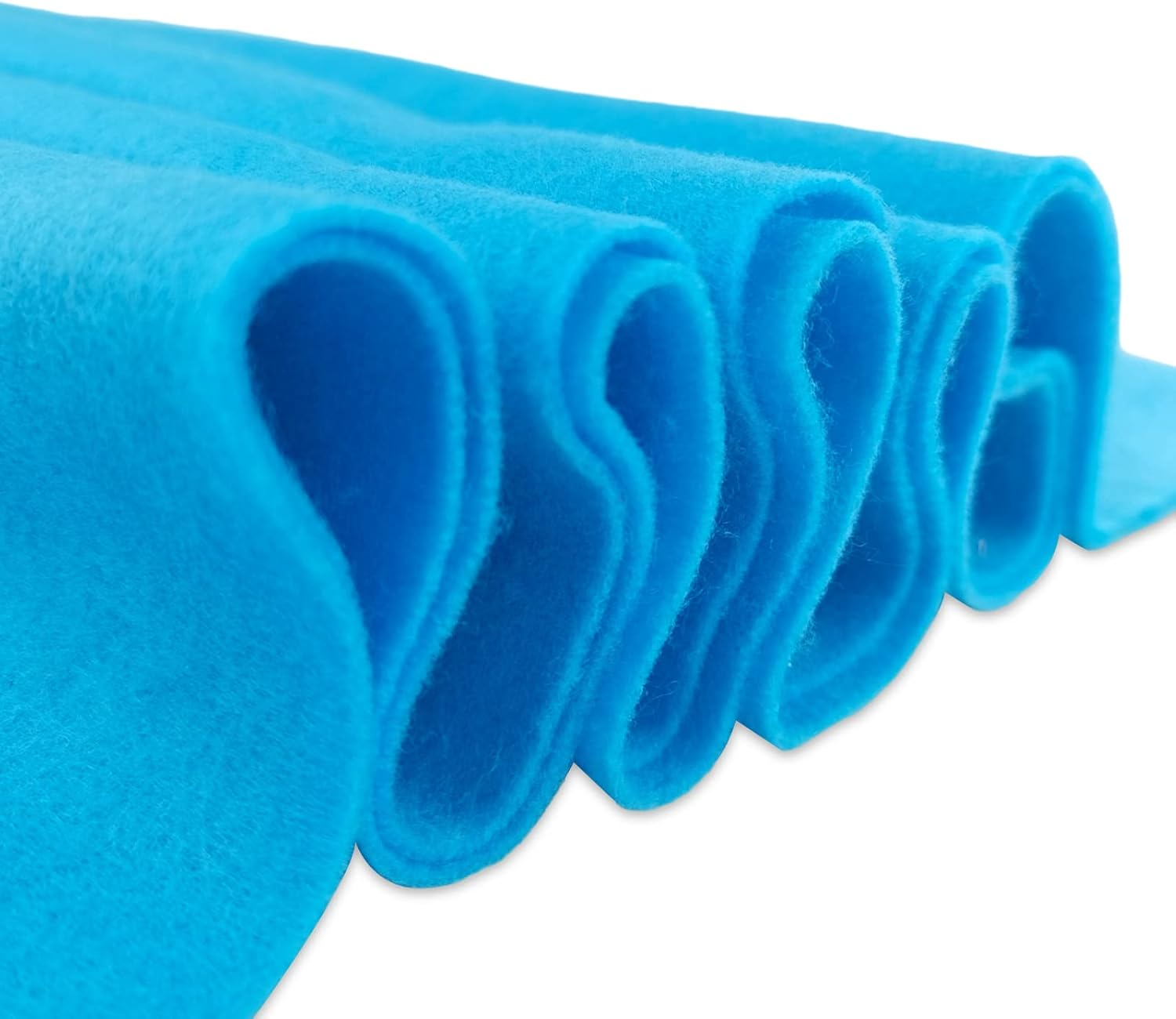 Soft Felt Fabric, 90X90Cm Felt Sheets, 1.4Mm Thick Craft Felt, Felt Fabric by Metre for Art & Craft Project (White)