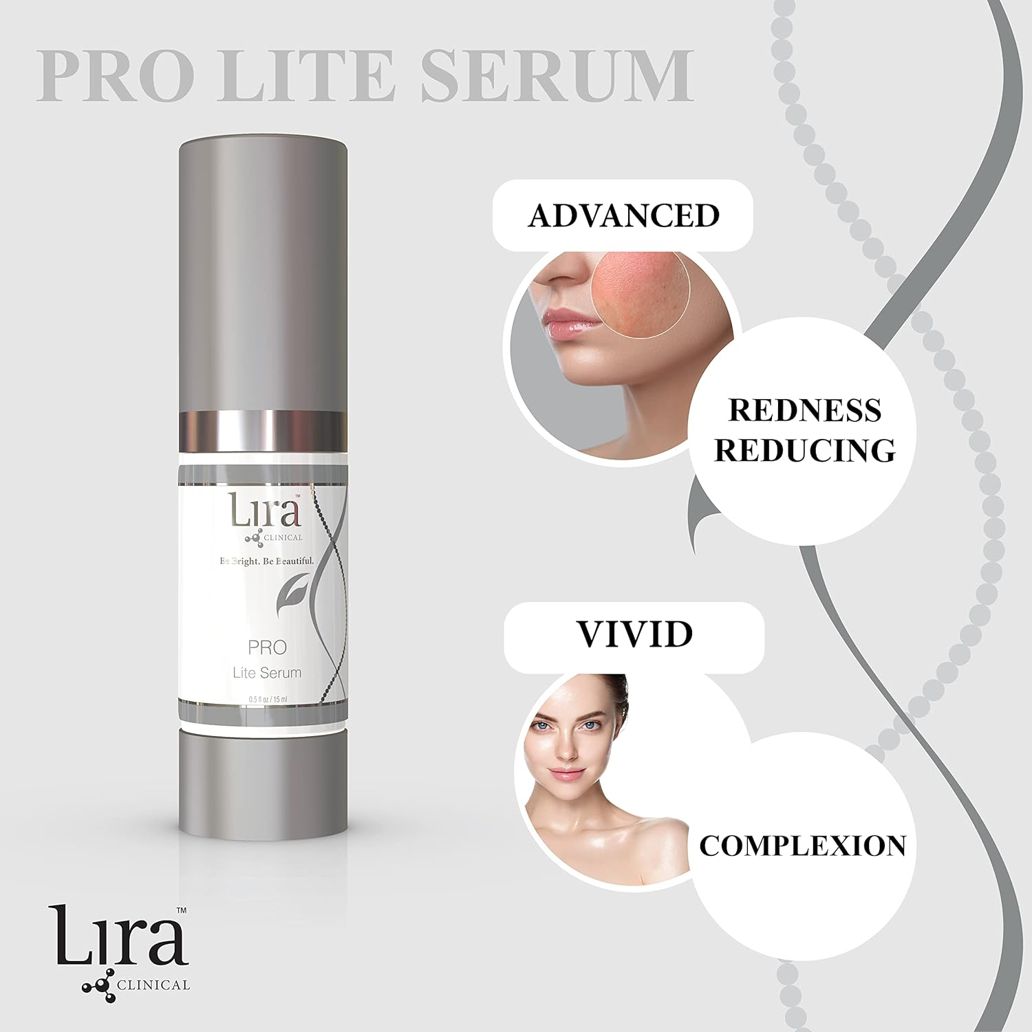 Lira Clinical Pro Lite Serum - Face Brightening Serum with Plant Stem Cell - Lightening Face Serum for Acne Skin, Dry, and Oily - 0.5 Ounce image number 5