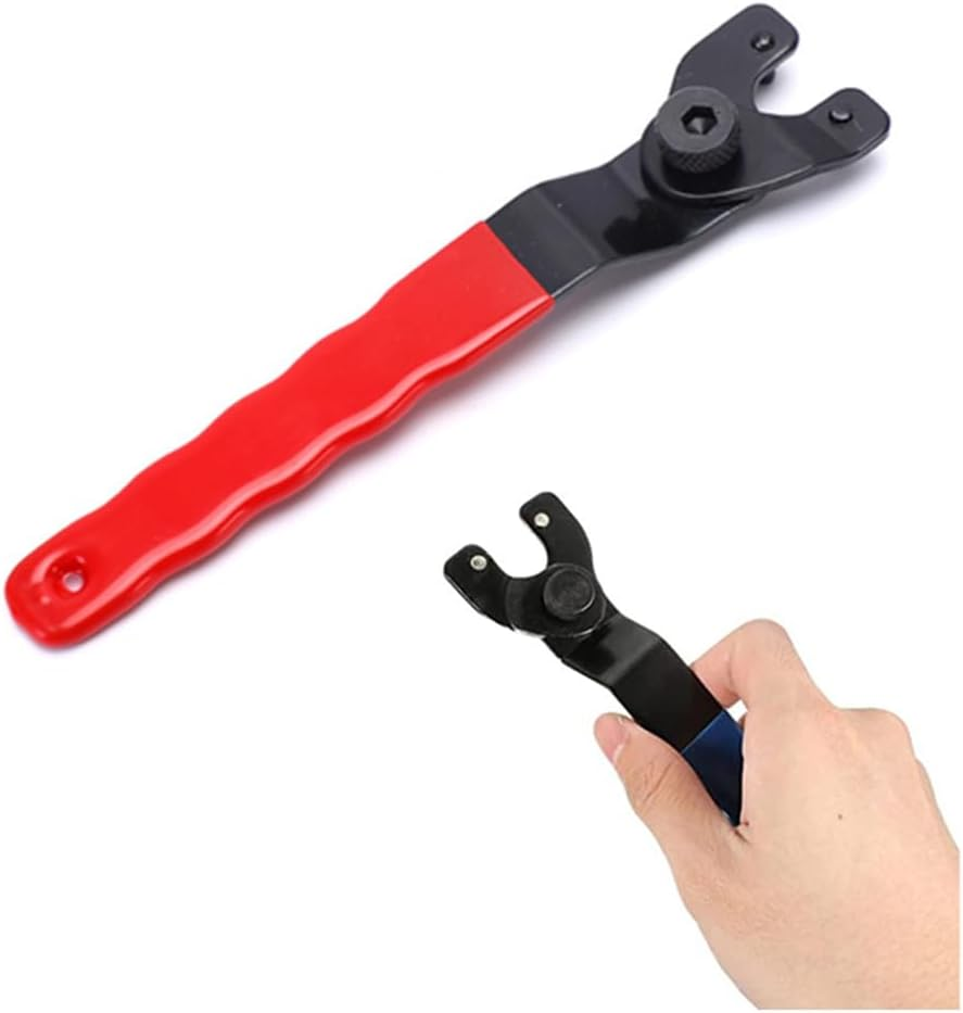 2 Pieces Adjustable Angle Grinder Spanner,Universal 8-50Mm Angle Grinder Spanner Key Adjustable Pin Wrench with Plastic Handle for Angle Grinders, with Wrench image number 2