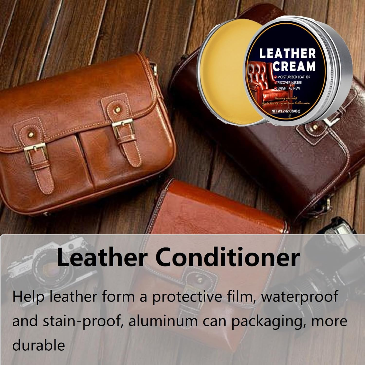 Colourless Leather Grease, 80 G, Leather Furniture Ointment, Leather Balm, Couch Furniture, Leather Restoration Balm, Repair Ointment for Leather Furniture, Protective Leather Salve, Leather Cleaning,