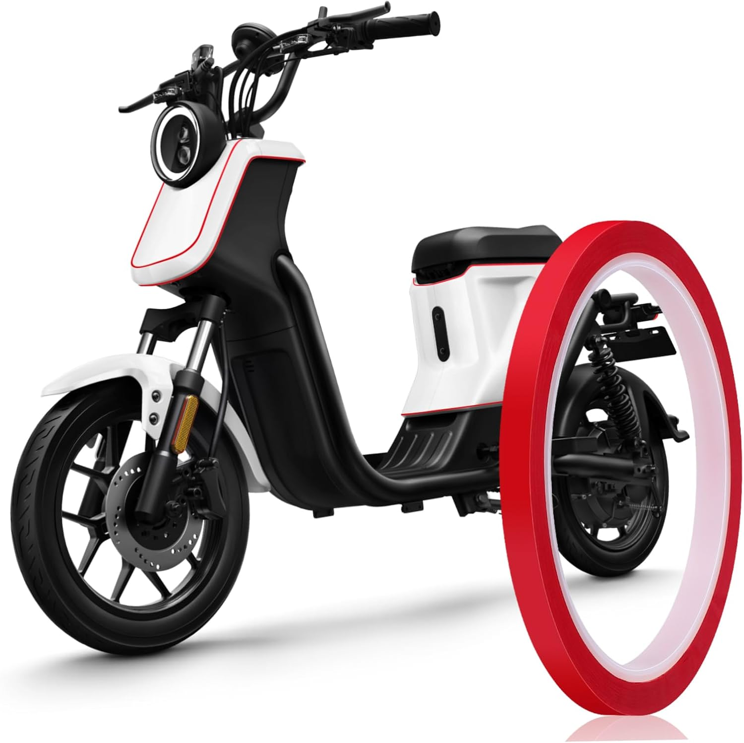 Car Decorative Strip Adhesive Tape 1 Roll Red 6Mm X 33M Polyester for Automotive Trim and Insulation image number 6